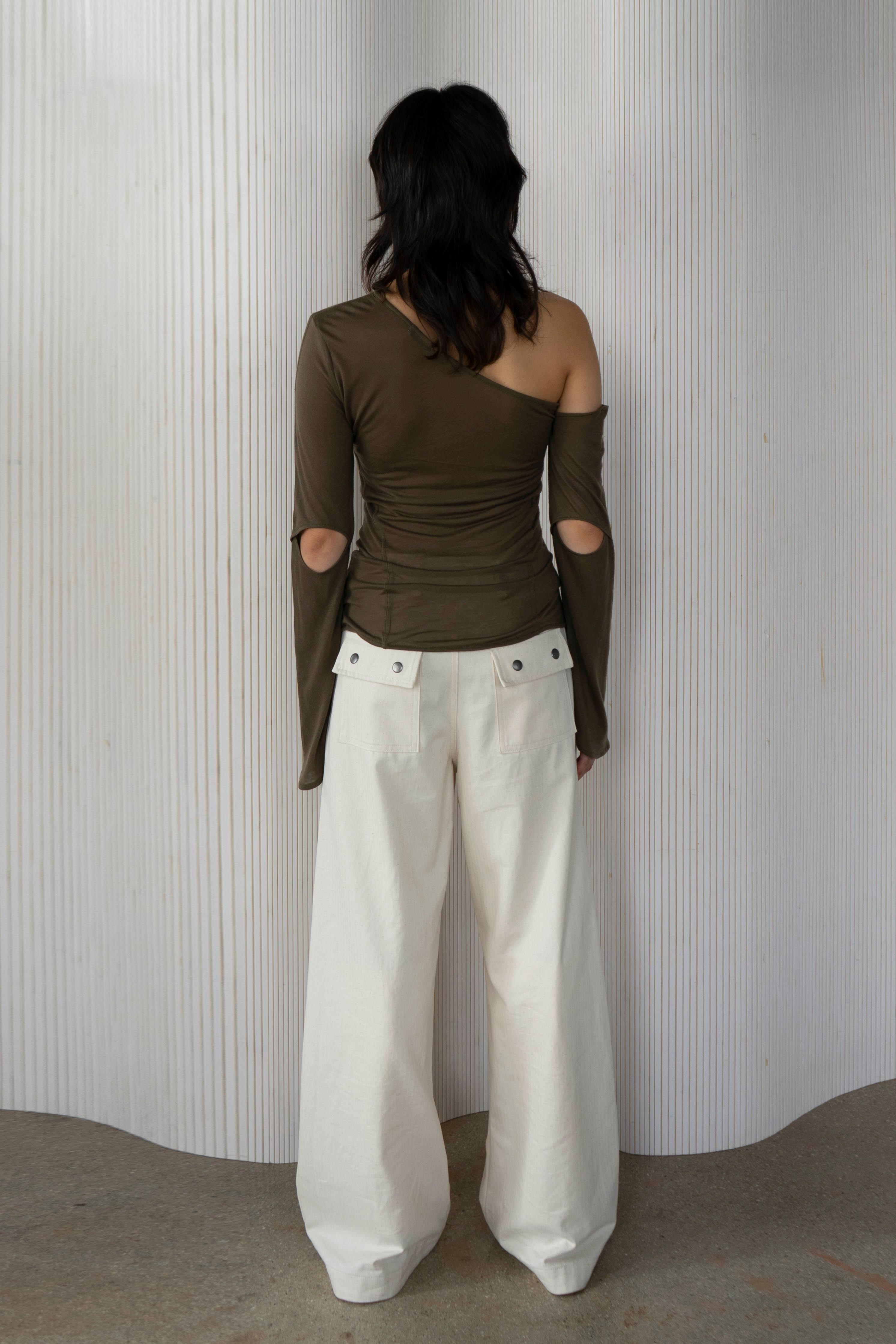 Ren Langarmshirt in Schlamm