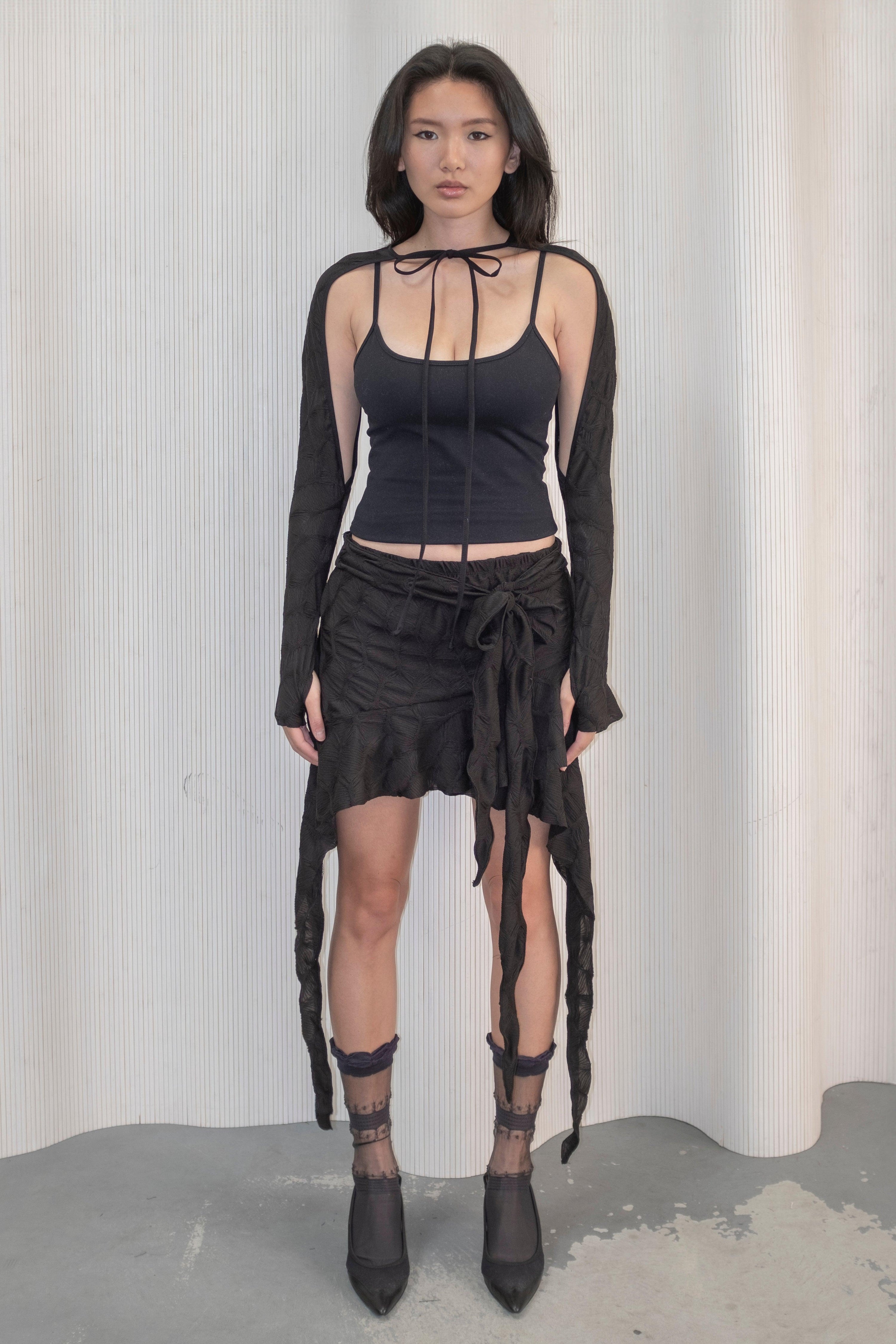 블랙 프루 프루 스커트