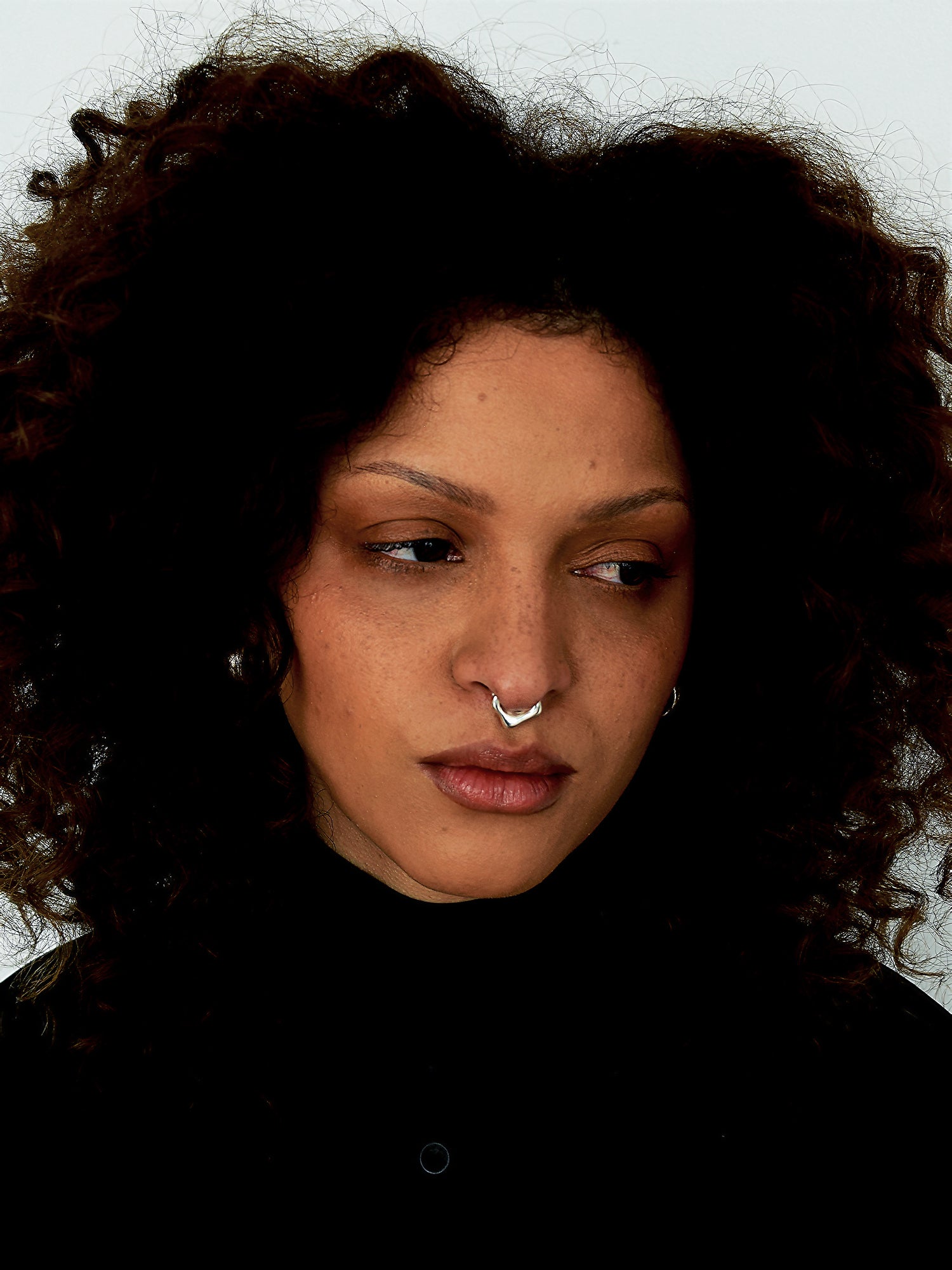 Small Melted Septum Piercing Silver