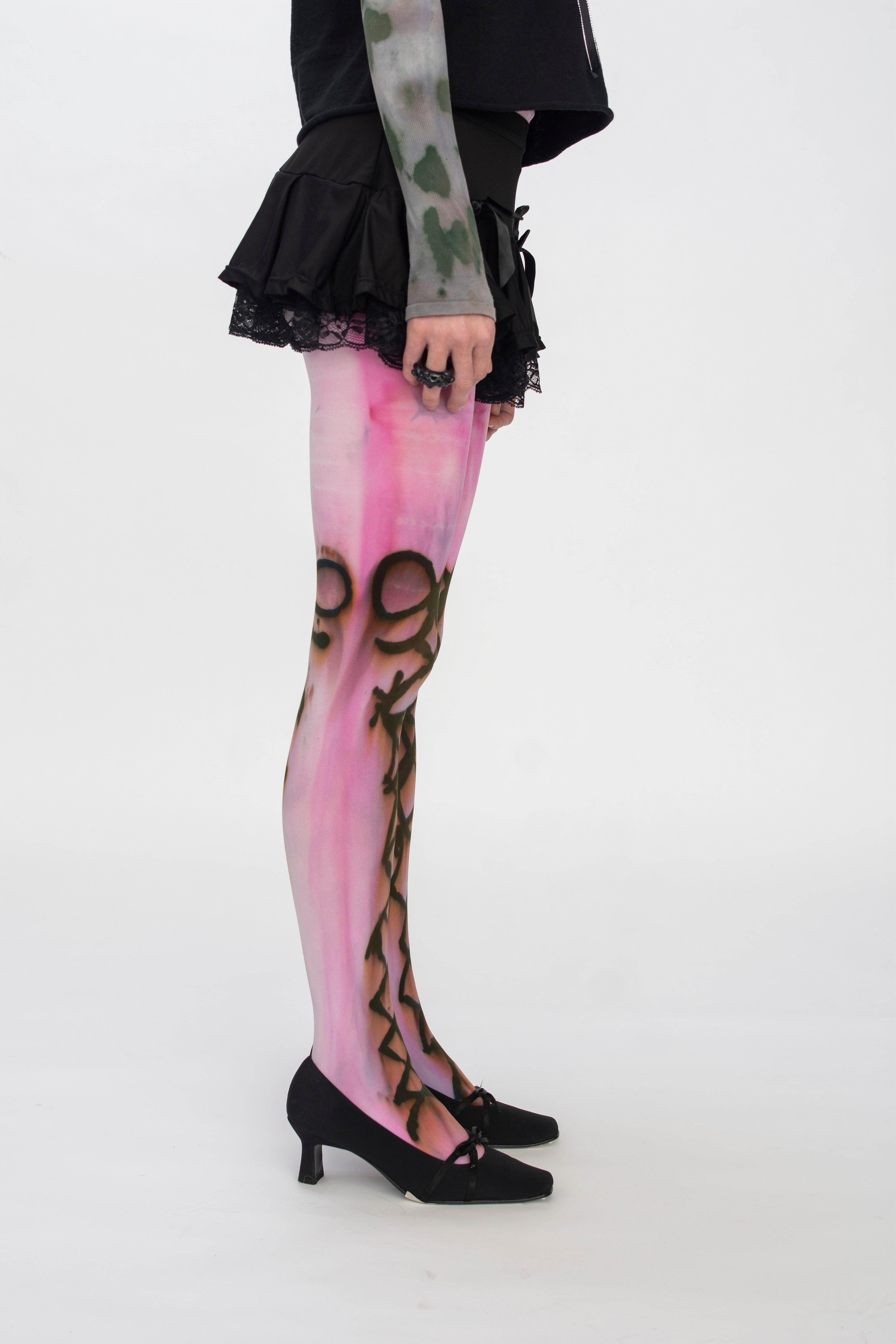 Lace Up Bow Tights – ap0cene
