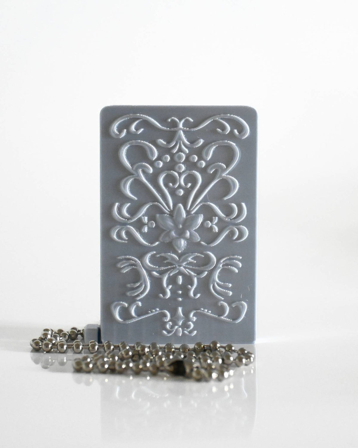 The Fleur Card Holder in Silver
