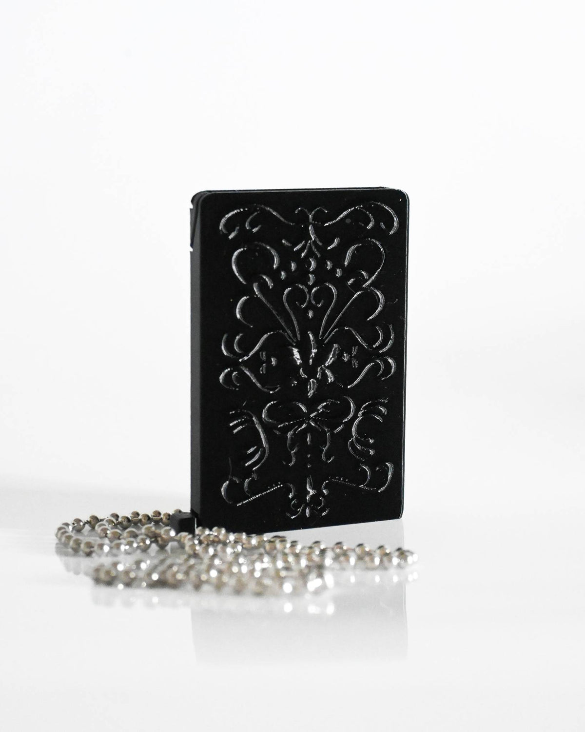 The Fleur Card Holder in Midnight Black