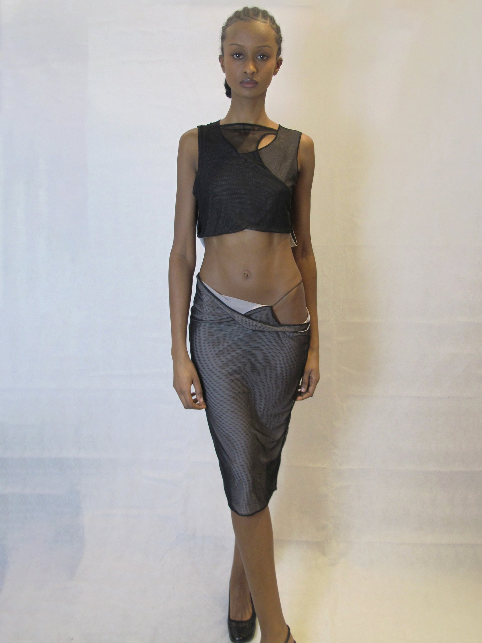 Duo-Chrome Delicate Strap Skirt