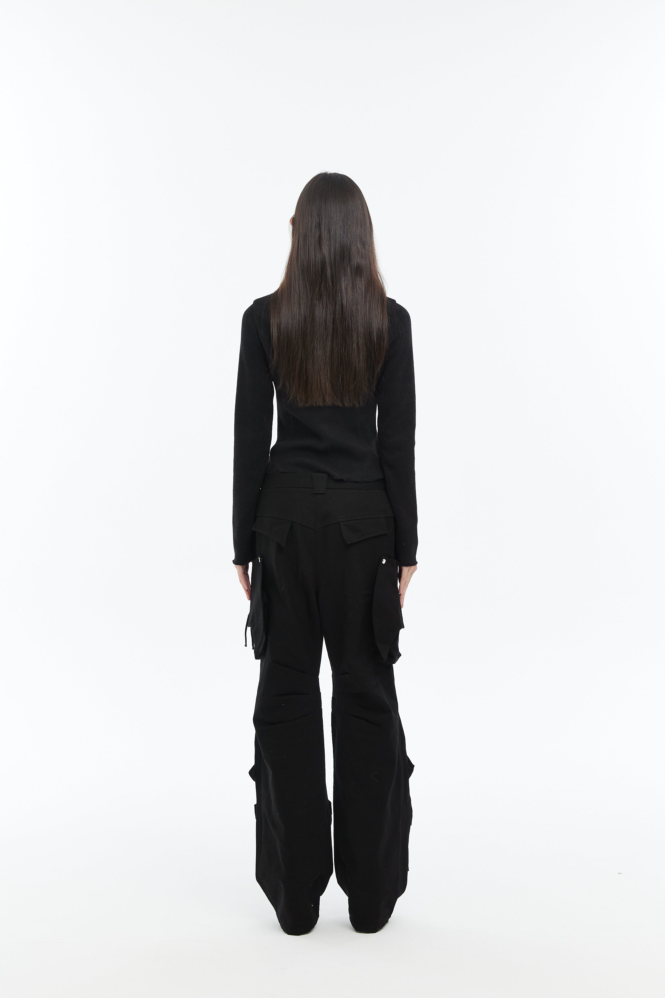 Demonic Wings Cargo Pants in Charcoal Grey