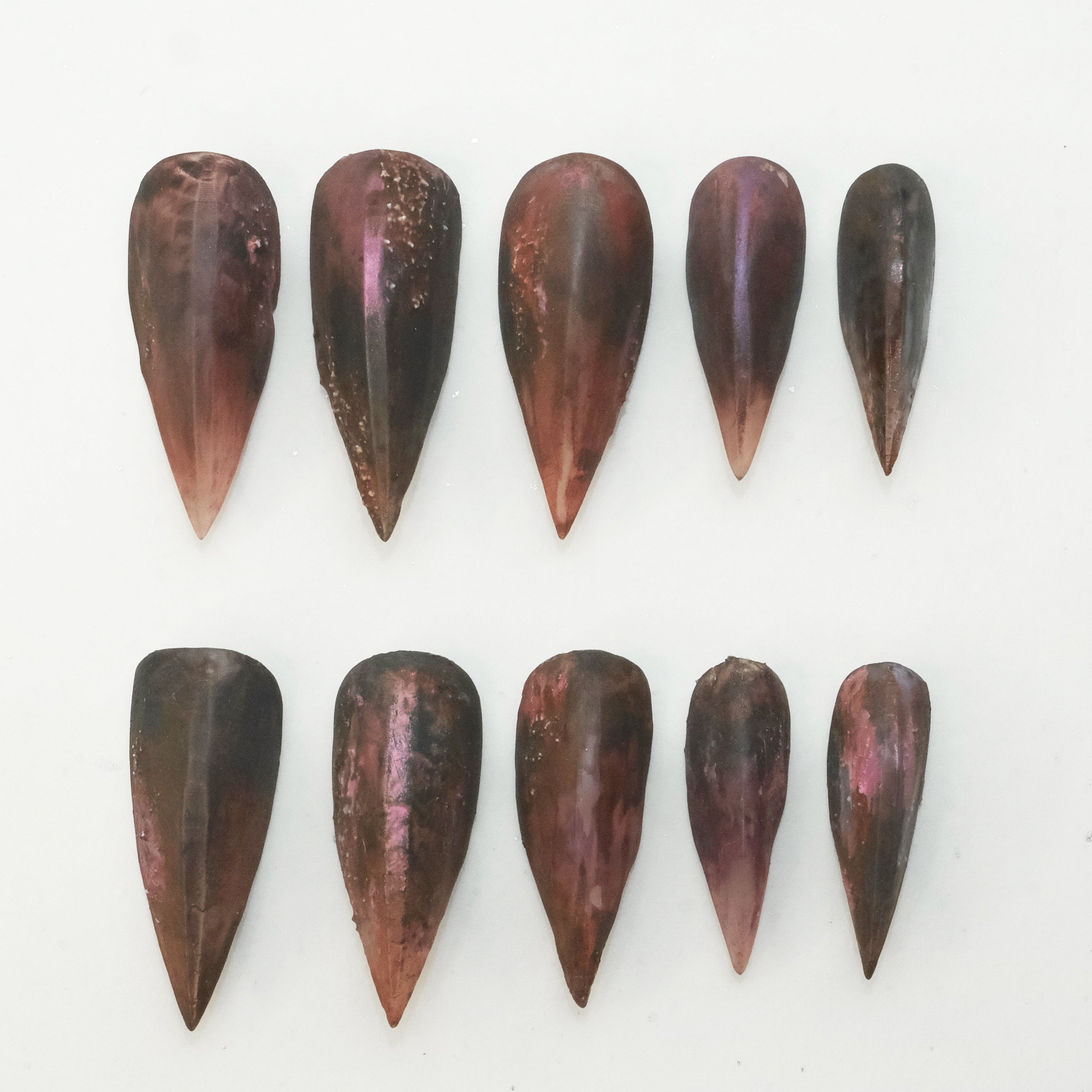 Dragon Claw Nails in Crimson Ash