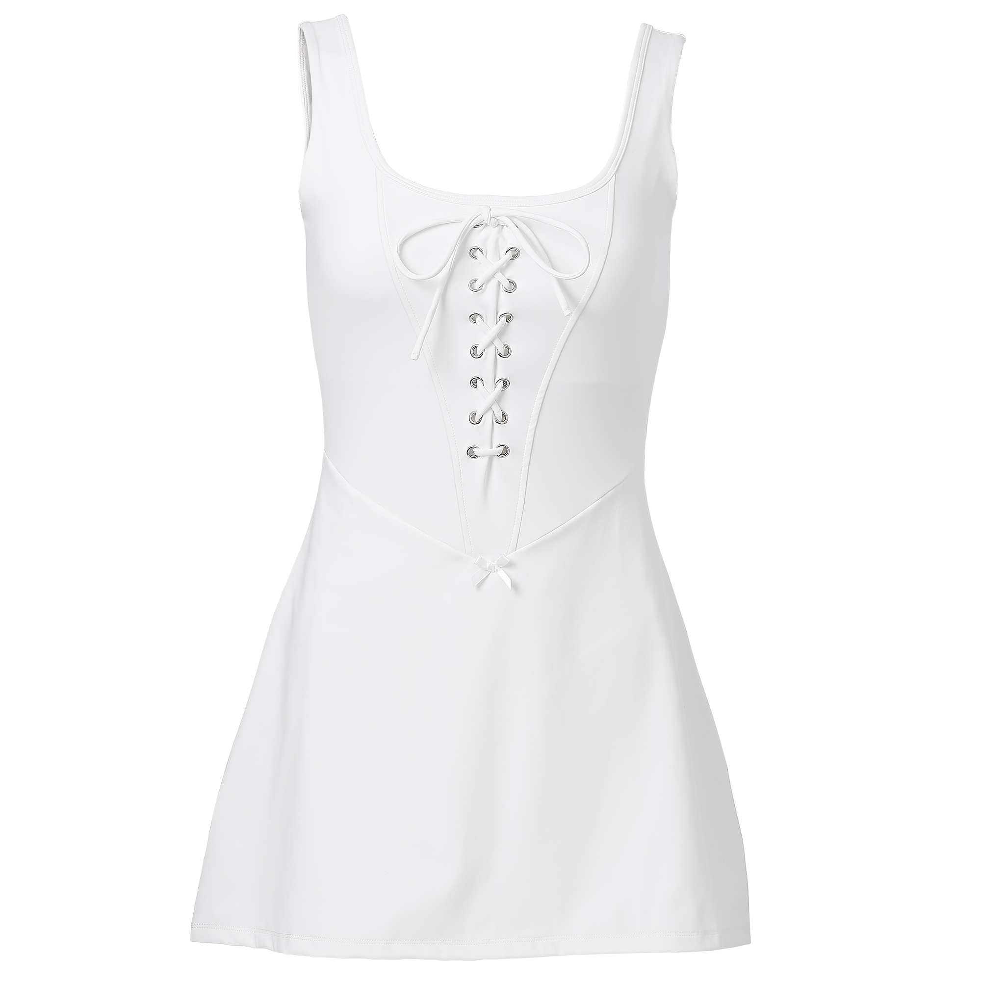 The Snowdrop Active Mini Dress in Marshmallow Fluff