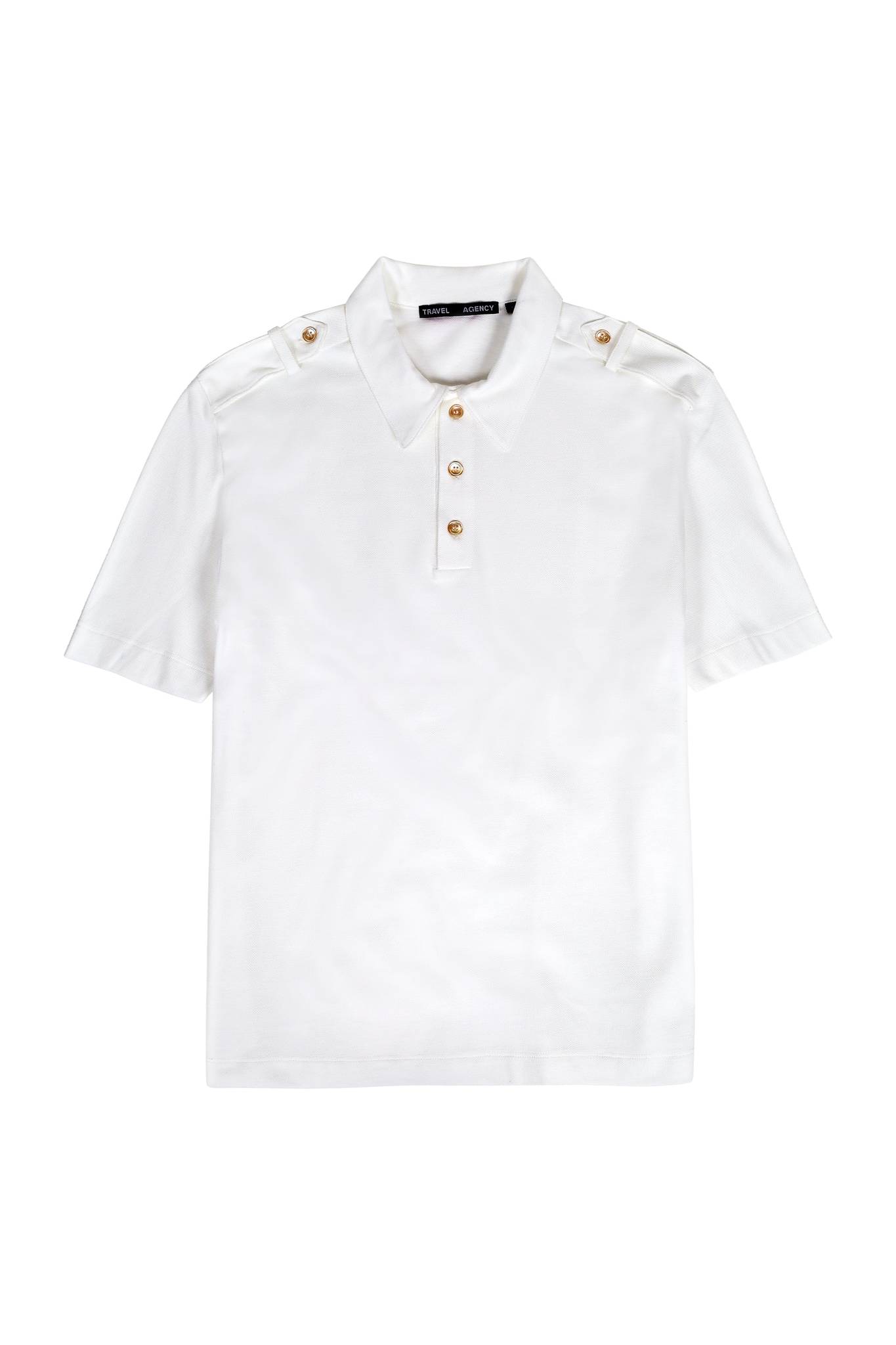 Duke Military Polo in White
