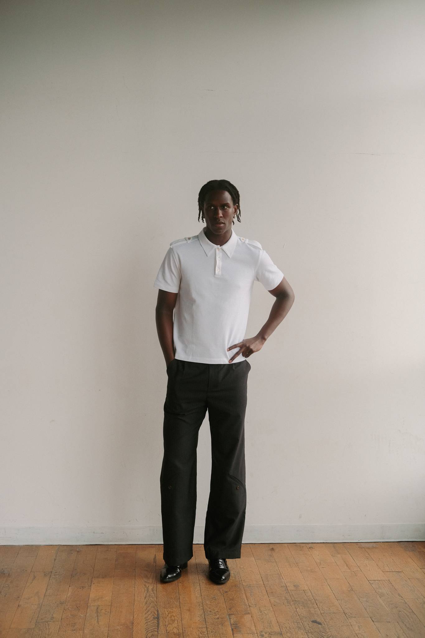 Duke Military Polo in White