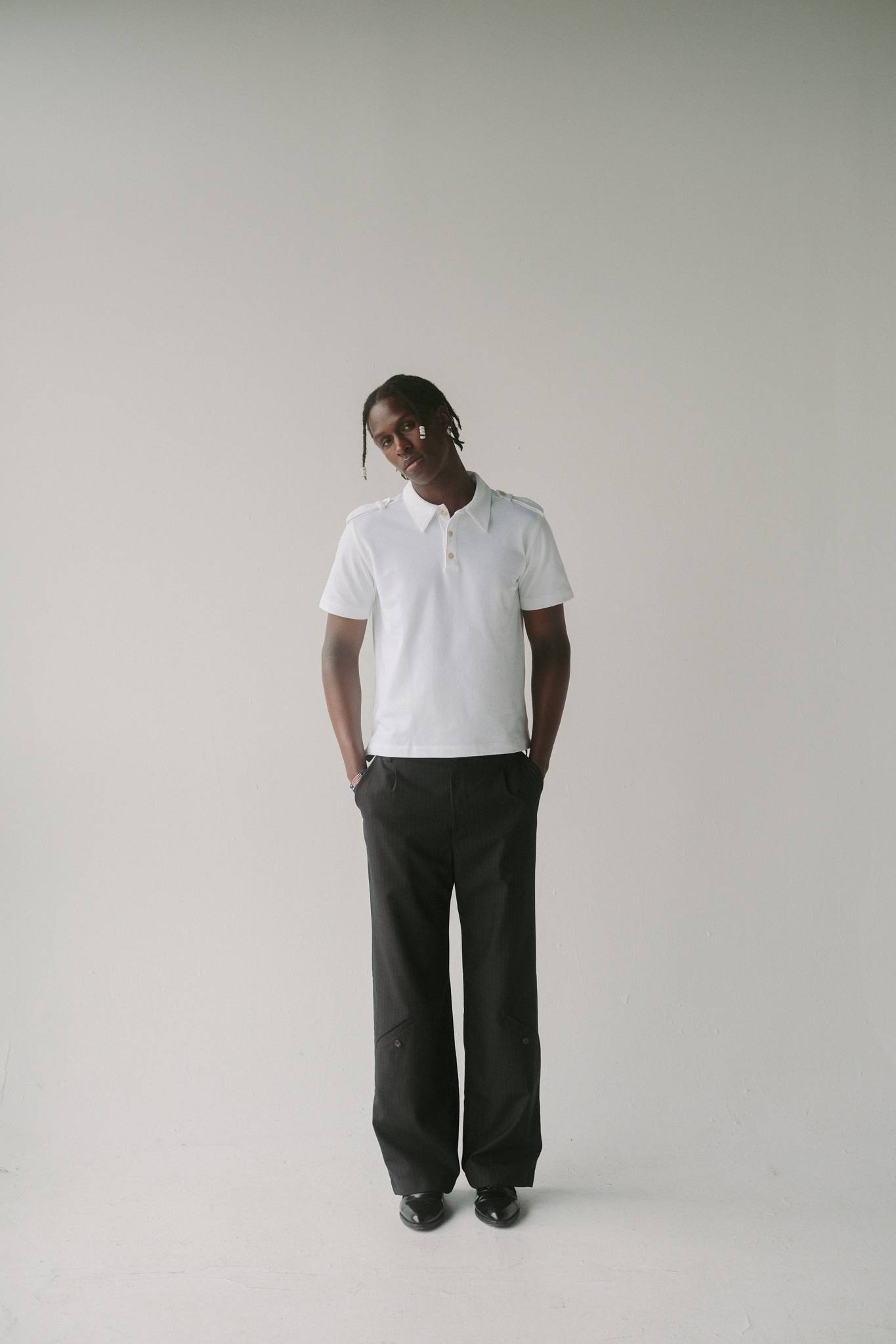 Duke Military Polo in White