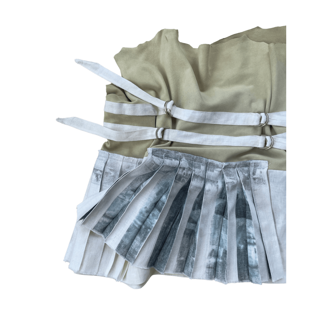 미니 플리츠 슬라이드 스커트