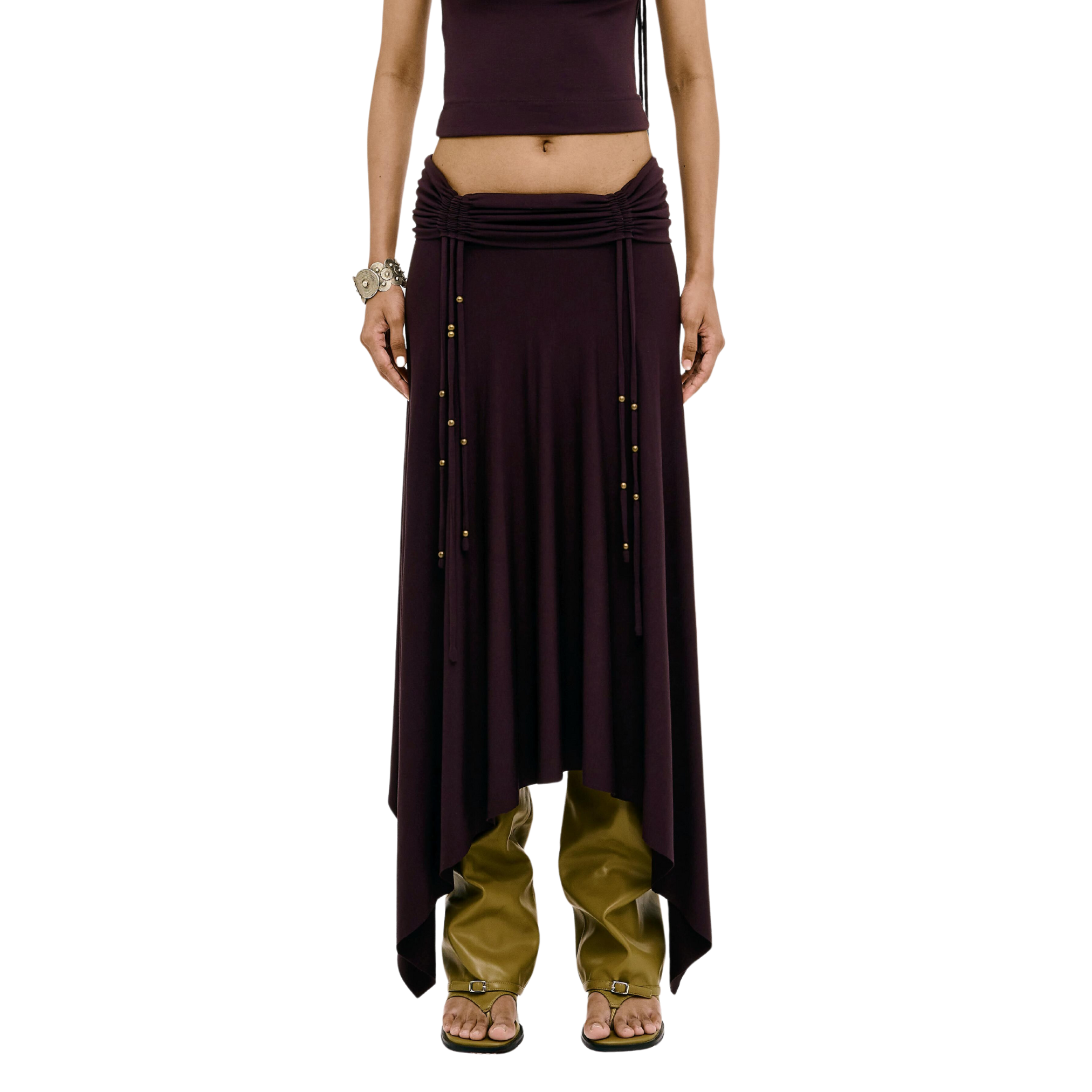 Reverent Maxi Skirt in Wine