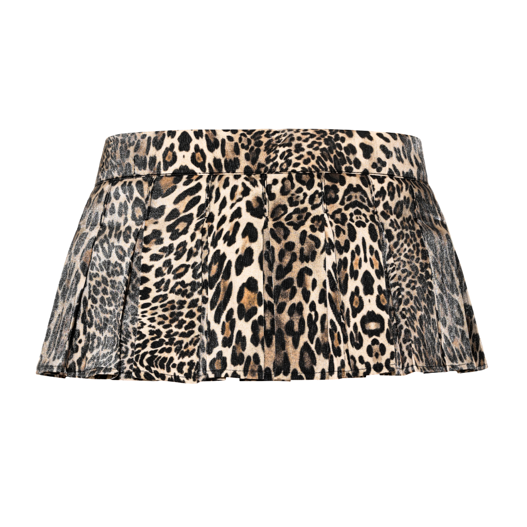 레오파드 마이크로 미니 스커트