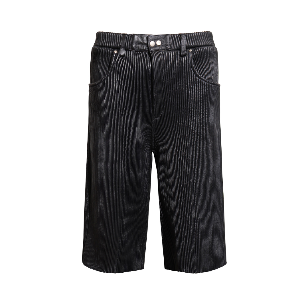 플리츠 가죽 조르츠