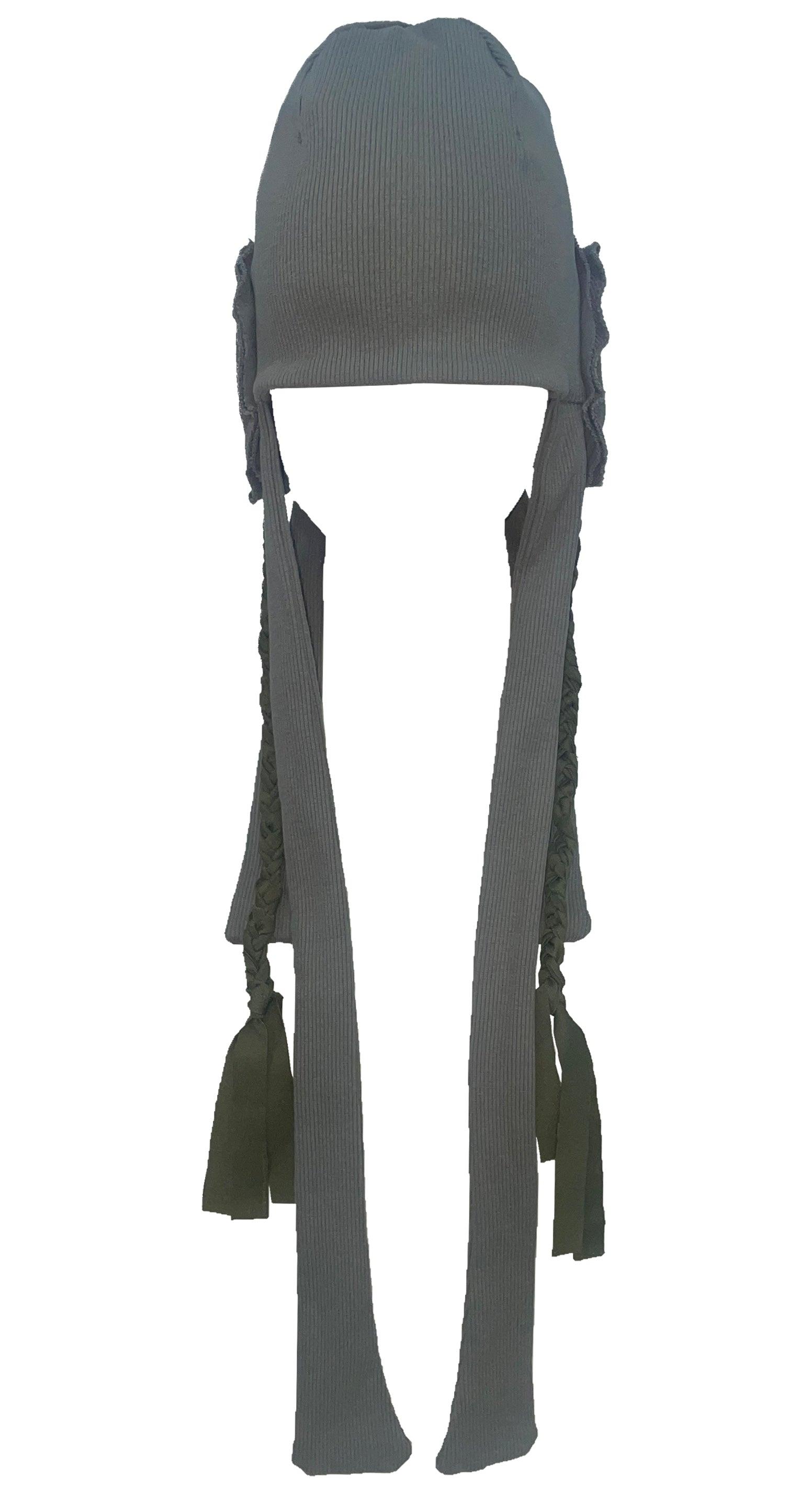 그레이 이어캡 비니