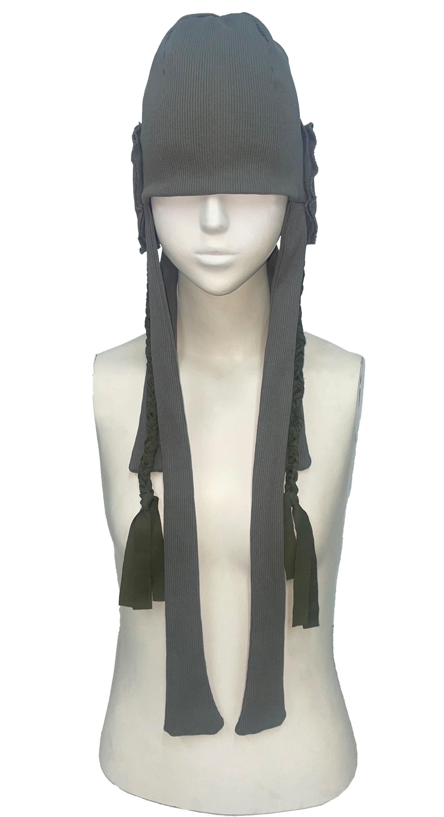 그레이 이어캡 비니