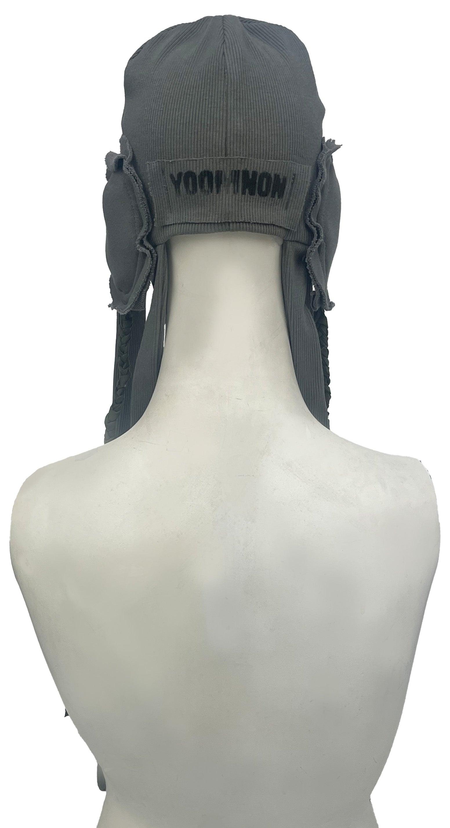 그레이 이어캡 비니