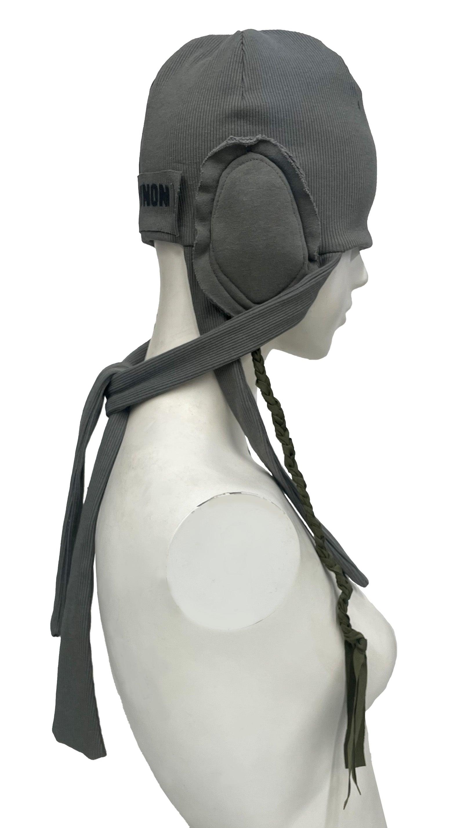 그레이 이어캡 비니