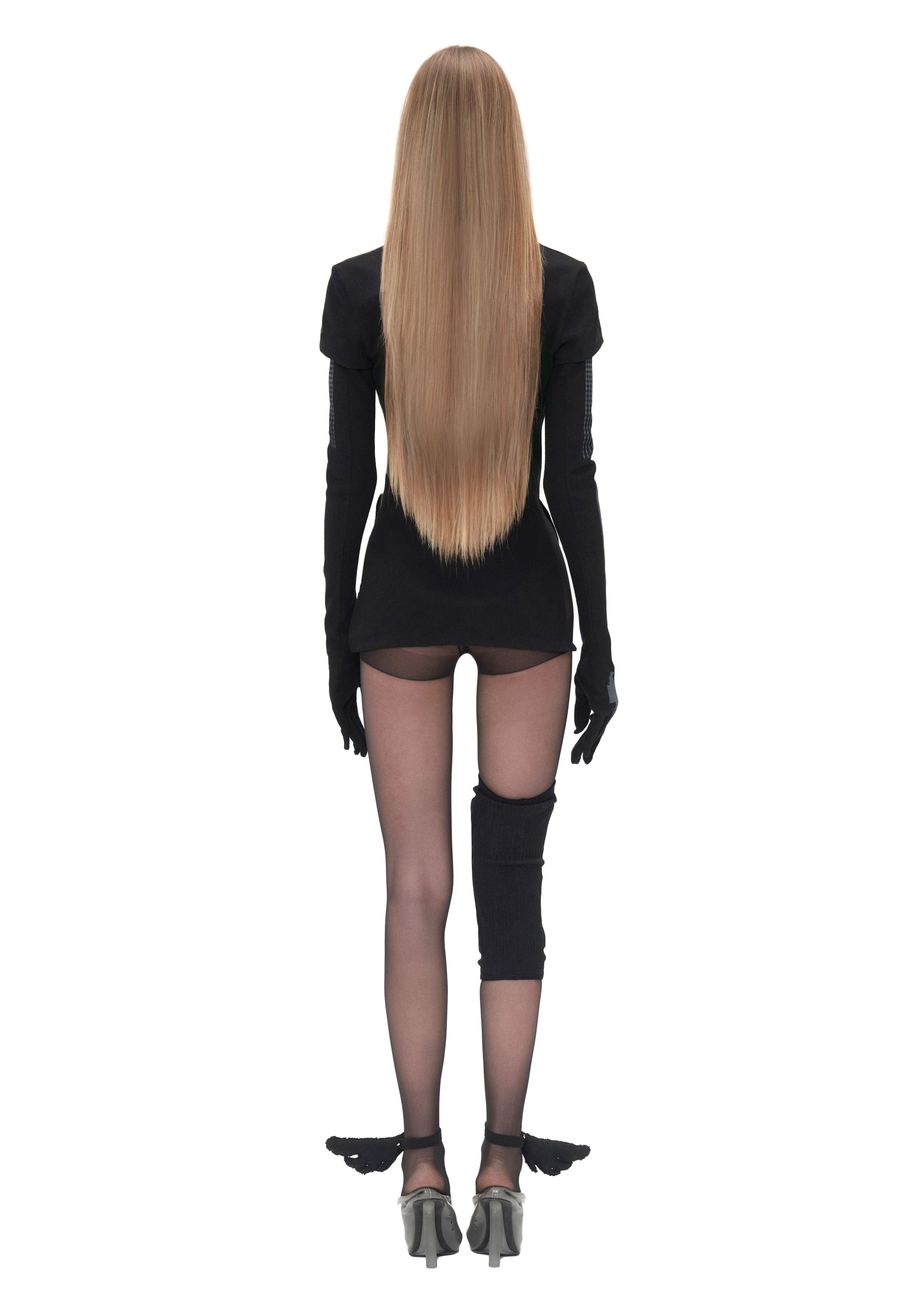 자수 와플 슬림 티셔츠