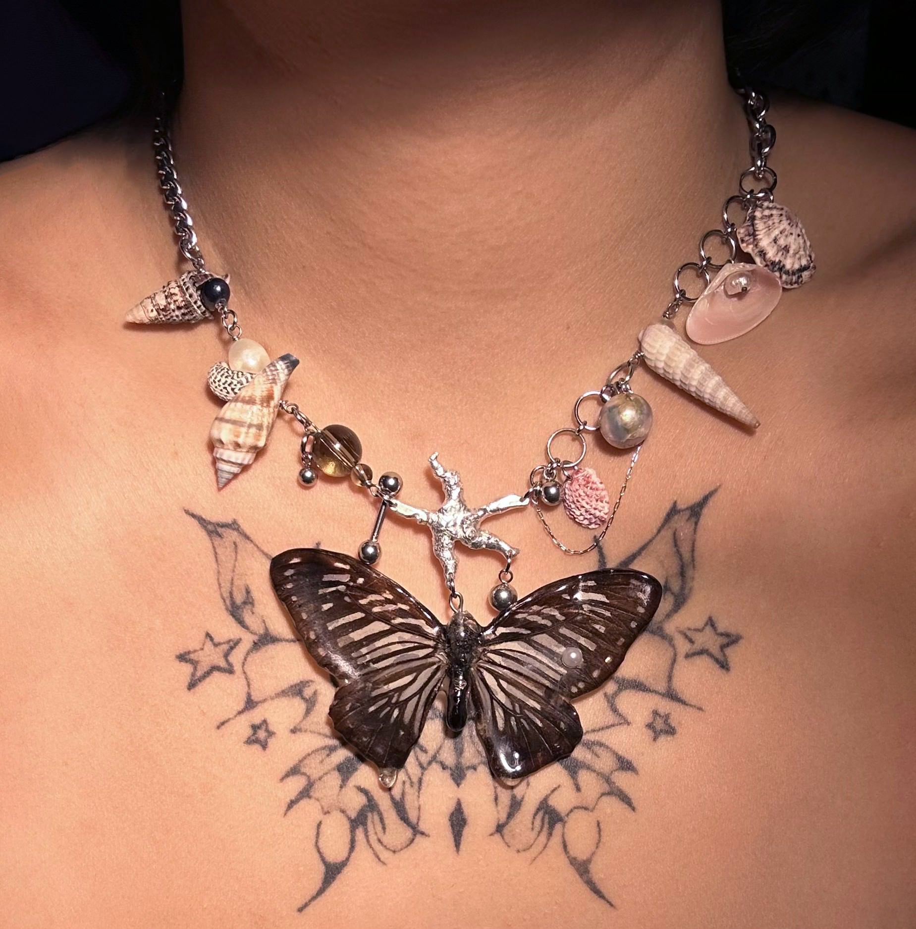 Earth Siren Butterfly Necklace