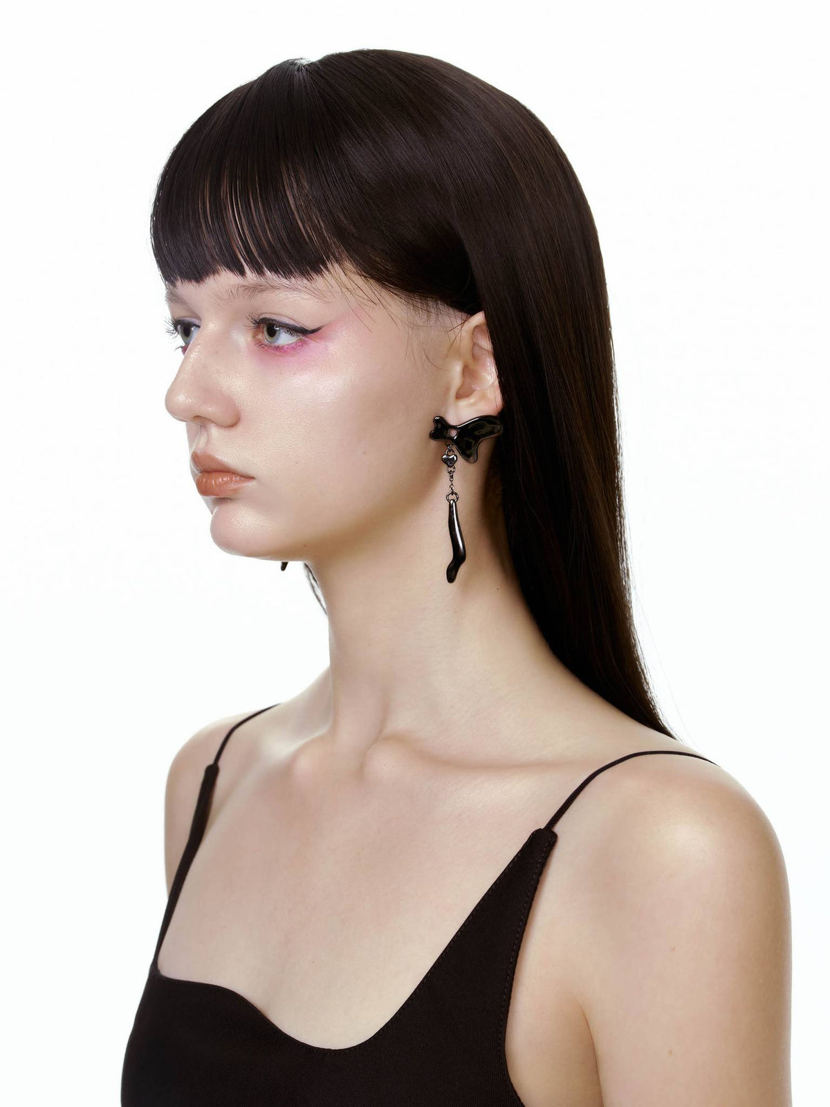 Elf Earrings in Black