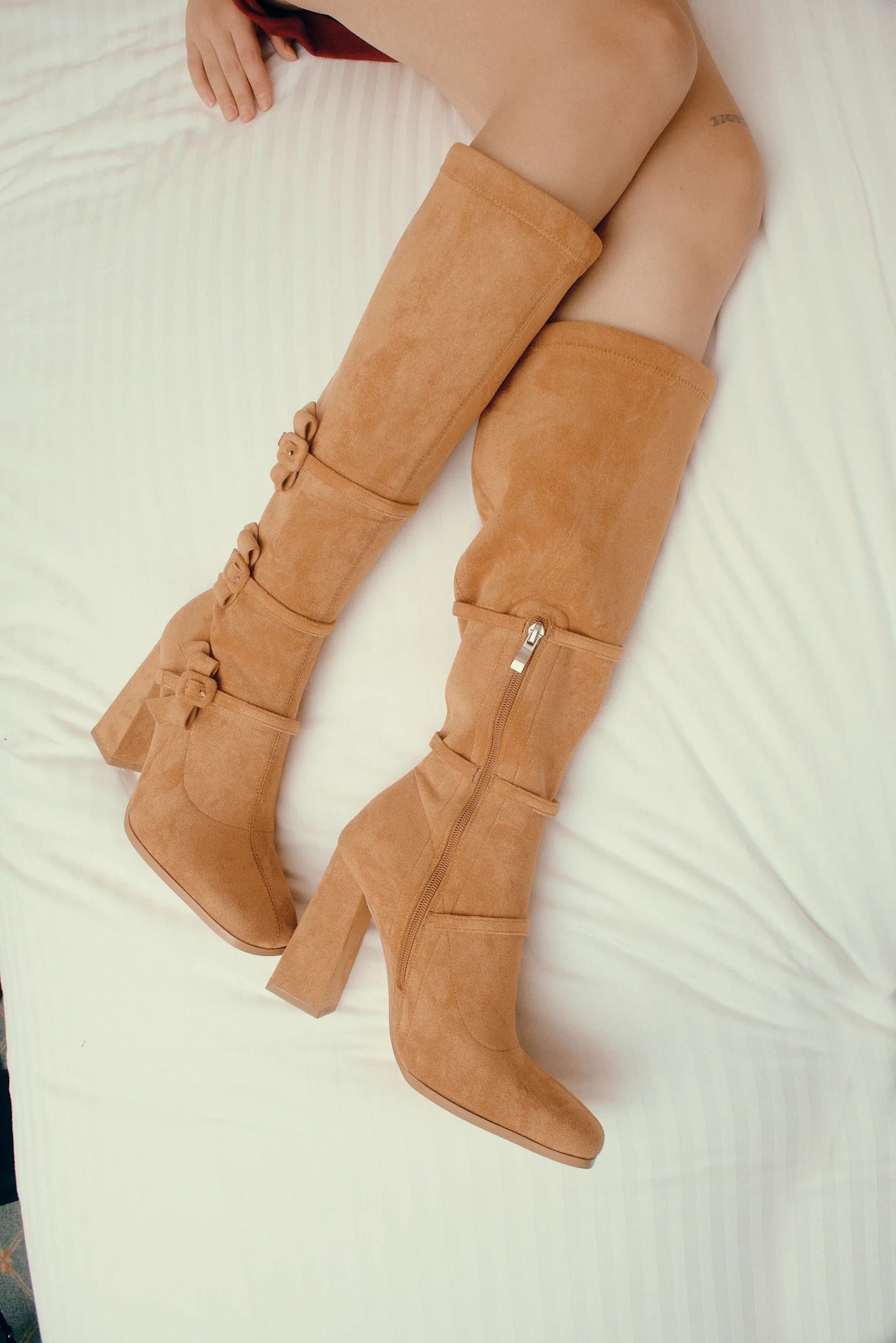 Bow Suede Boots