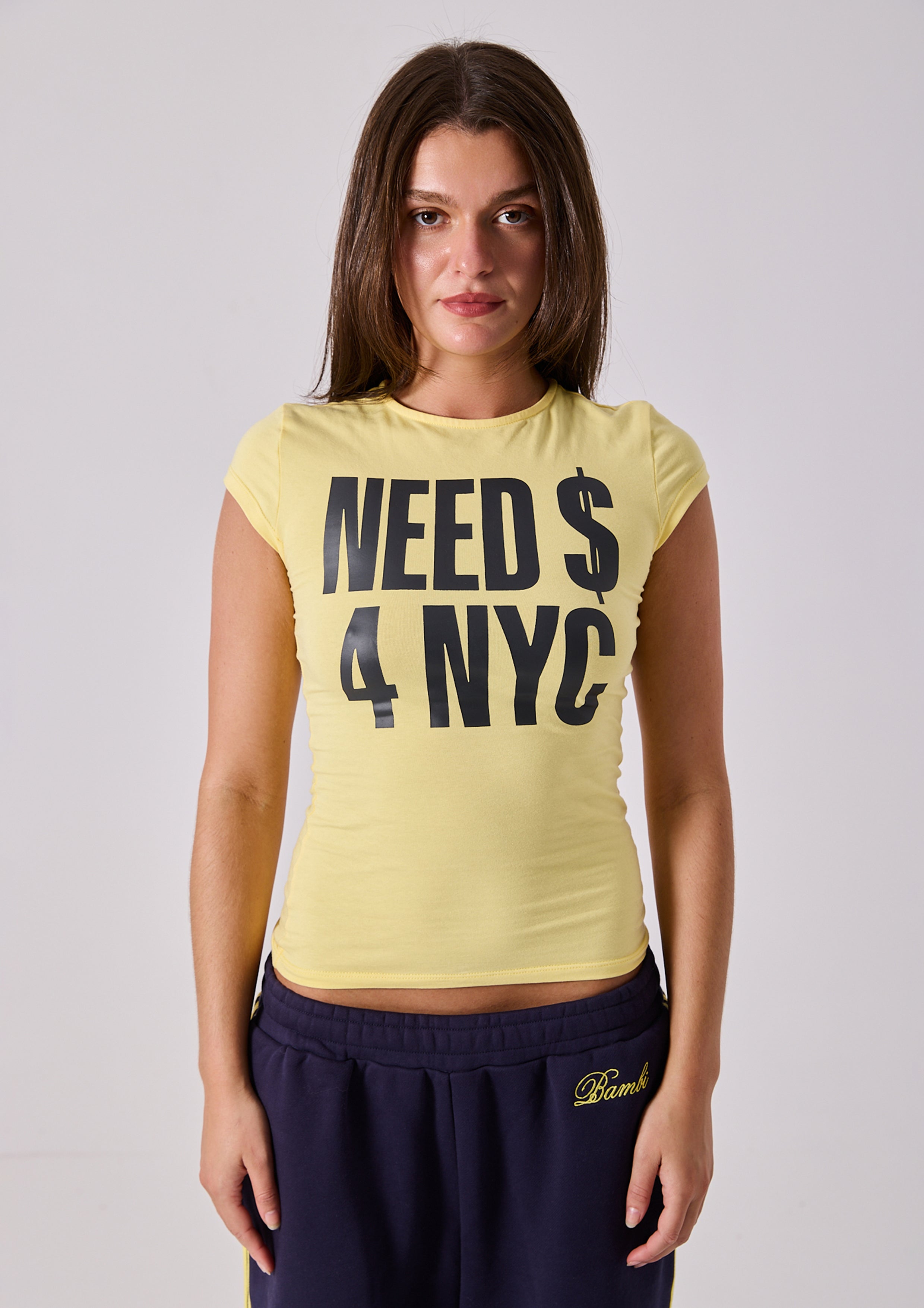 Cash Baby Tee in Yellow