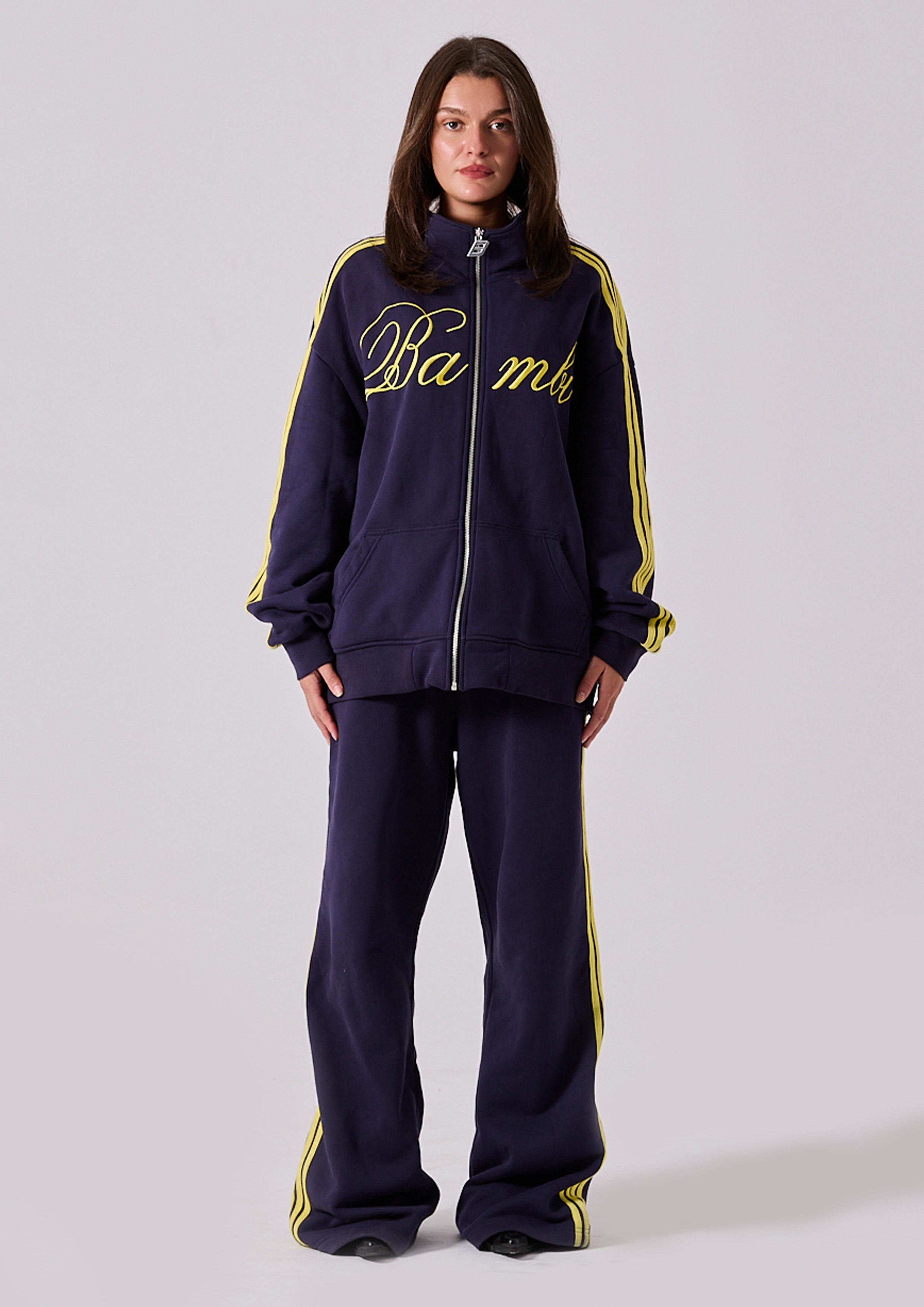 Spears Stripe Zip Jacket in Ink