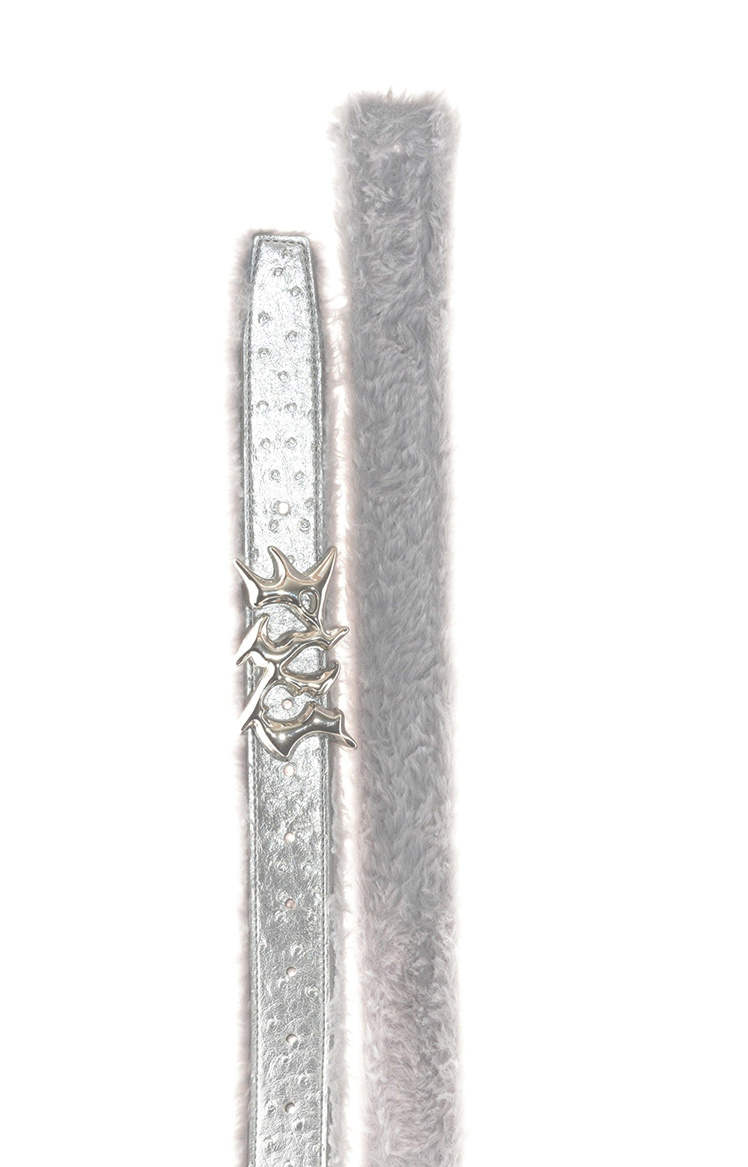 Pili Silver Fur Belt