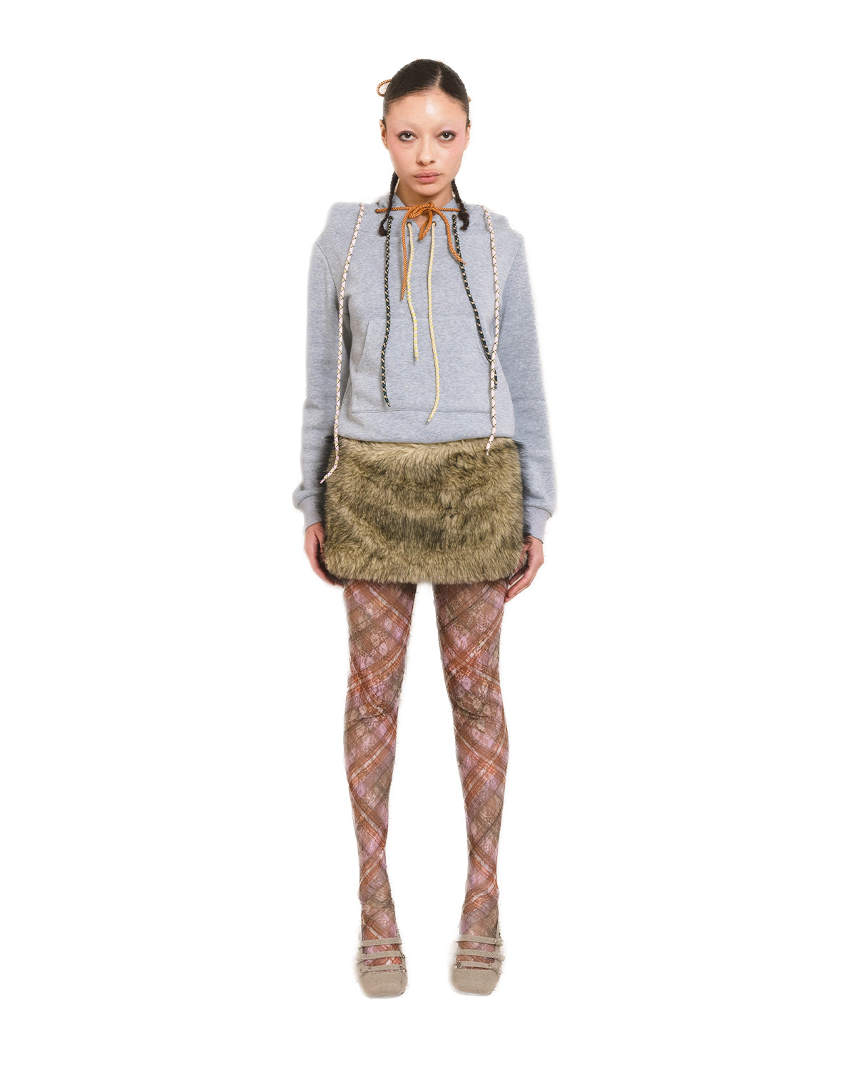 4-DrawString Hoodie Light Grey
