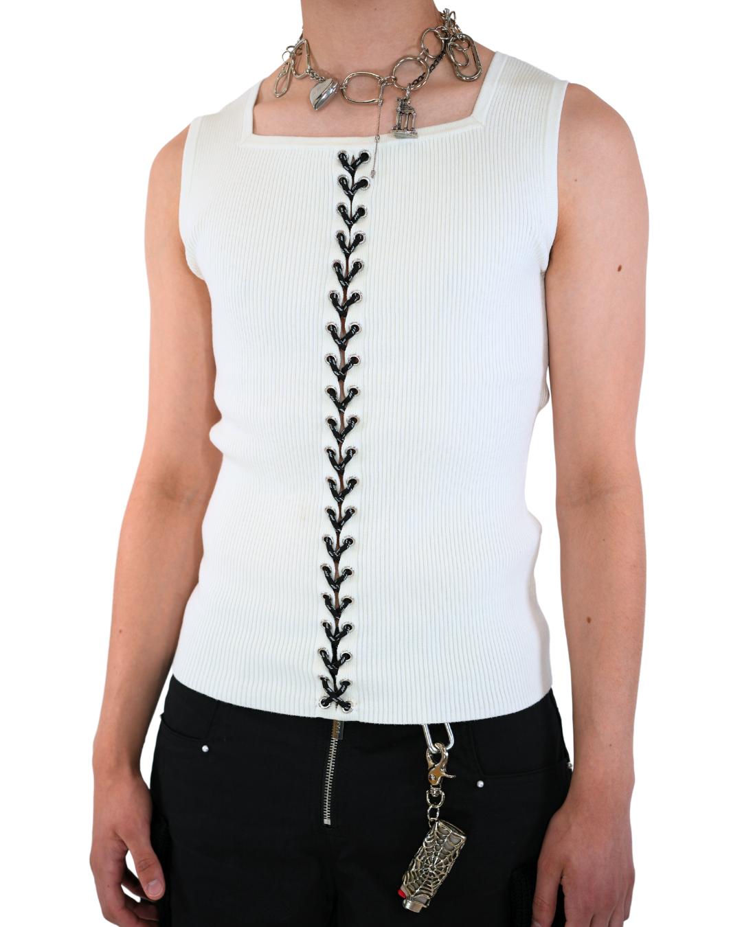 Vertical Paracord Lace Up Top