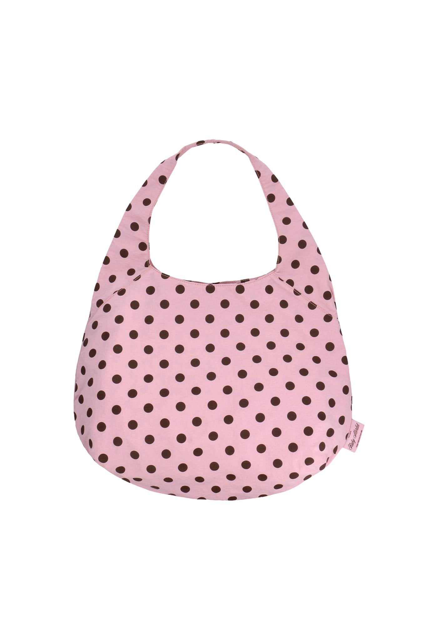 Foldaway Tote - Pink & Brown