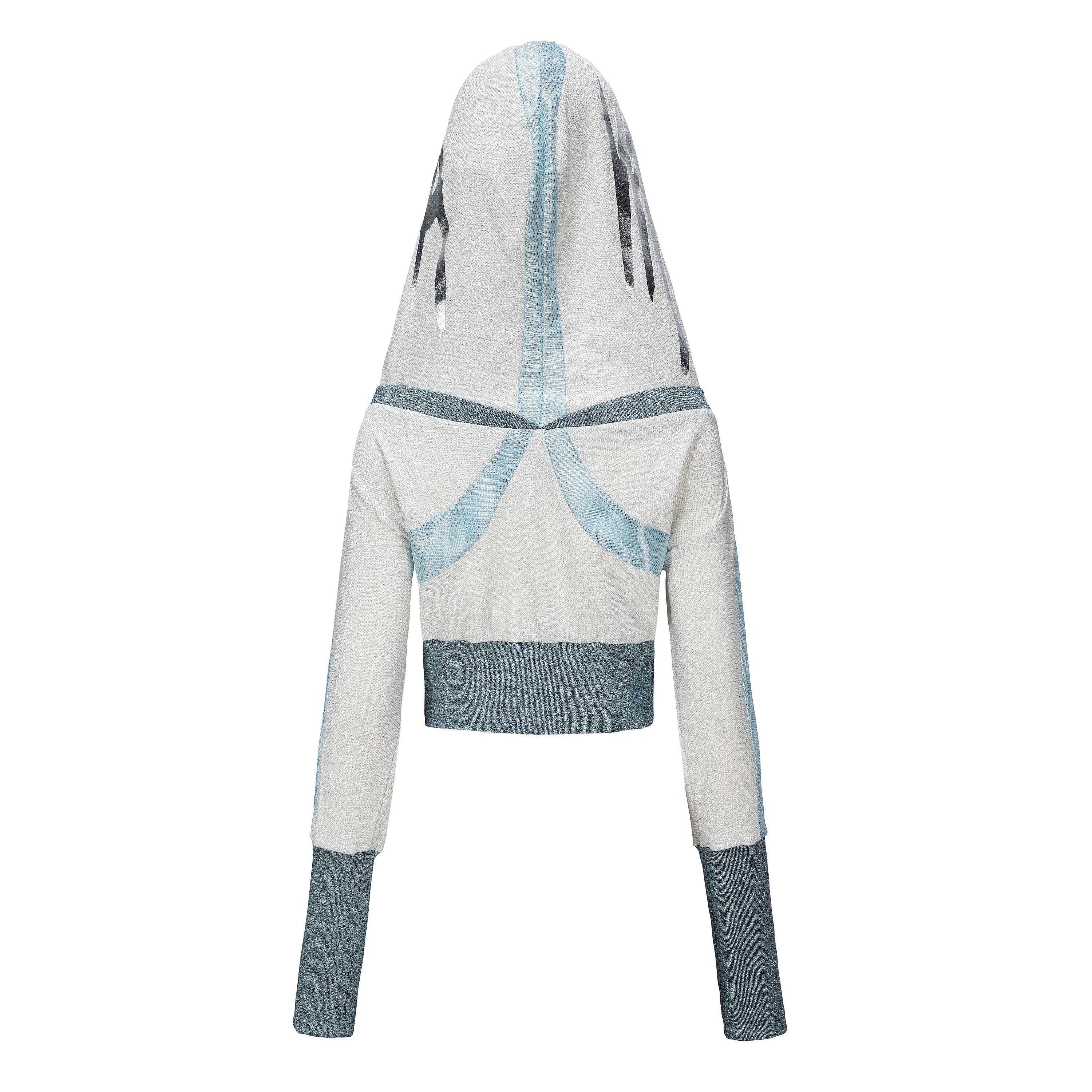Gal of Ultra Long Sleeve Hoodie in Blue