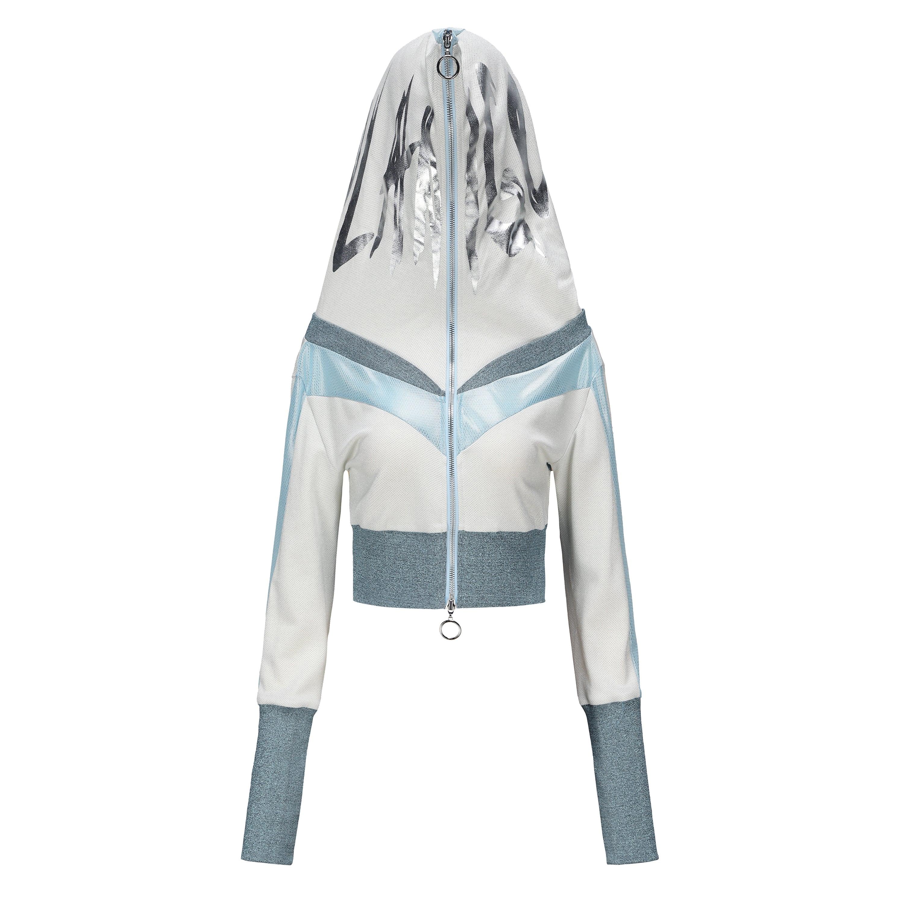 Gal of Ultra Long Sleeve Hoodie in Blue