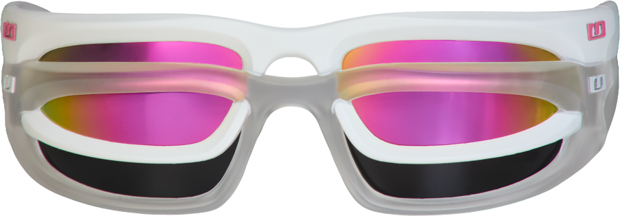 Twin in White/frosted (pink Lens)