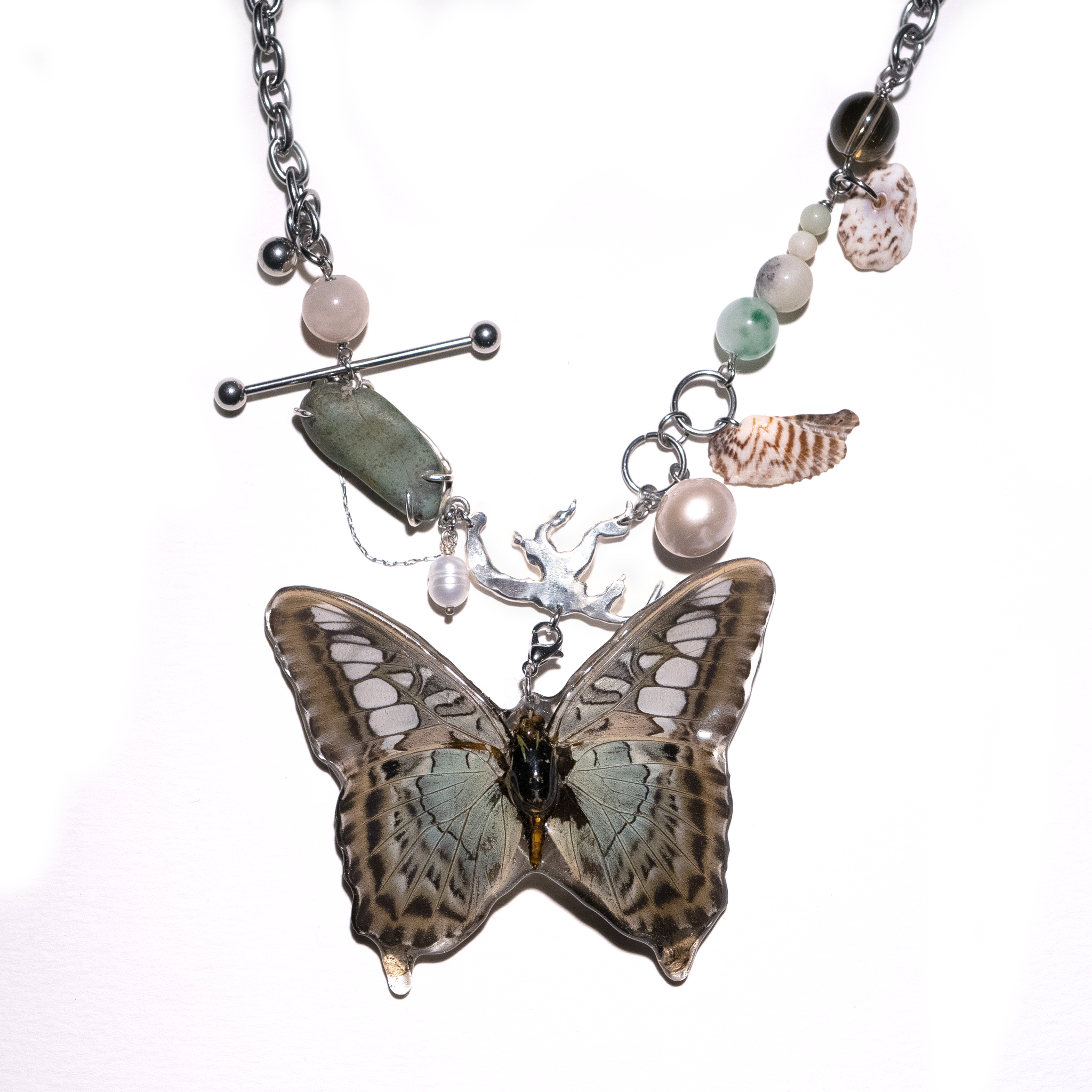Green Siren Butterfly Necklace