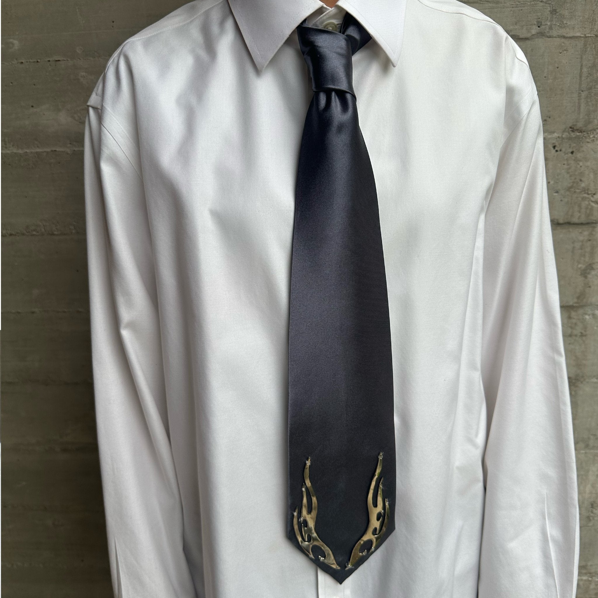 Grey metallic Tie