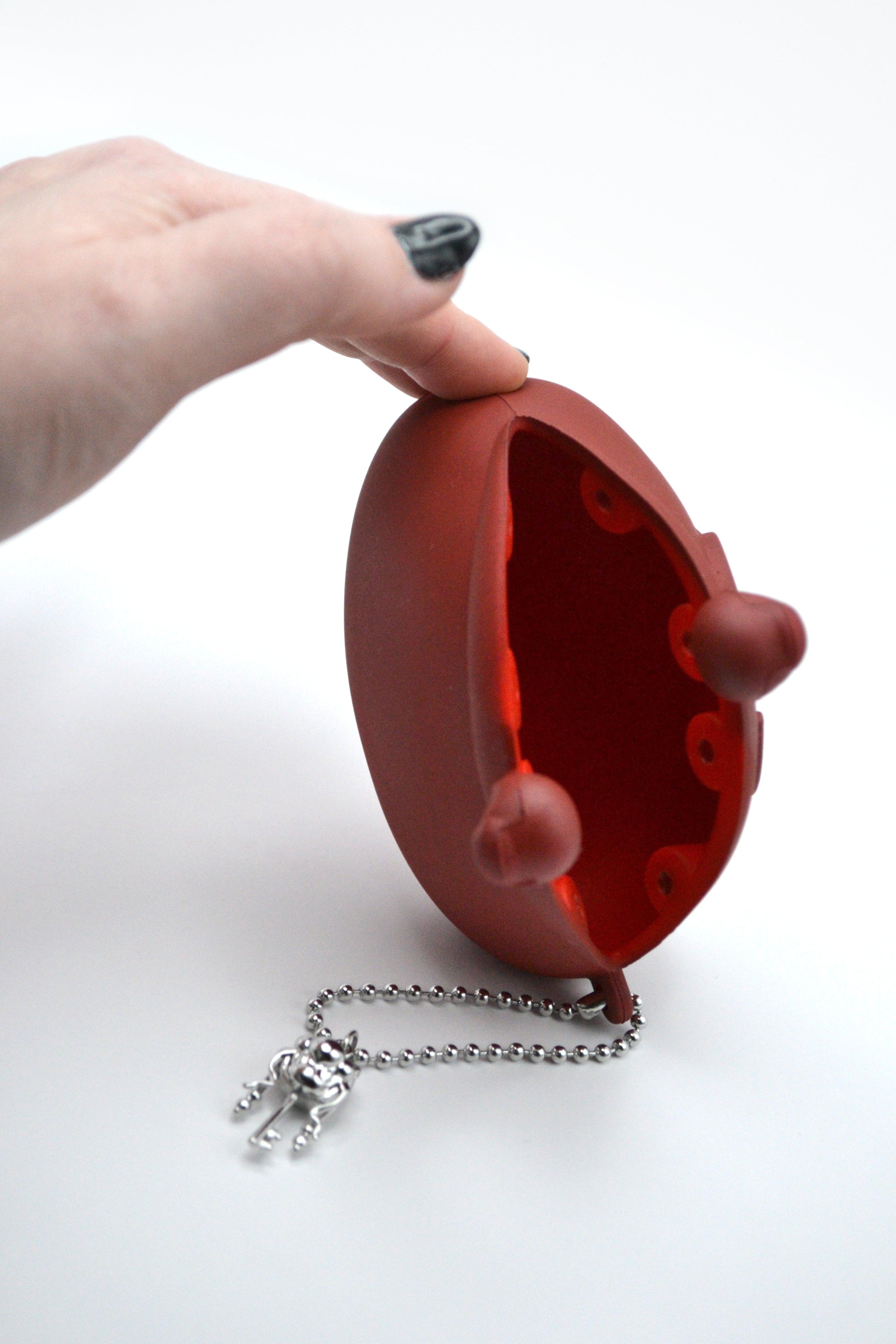 Mini Coin Purse in Metallic Brown