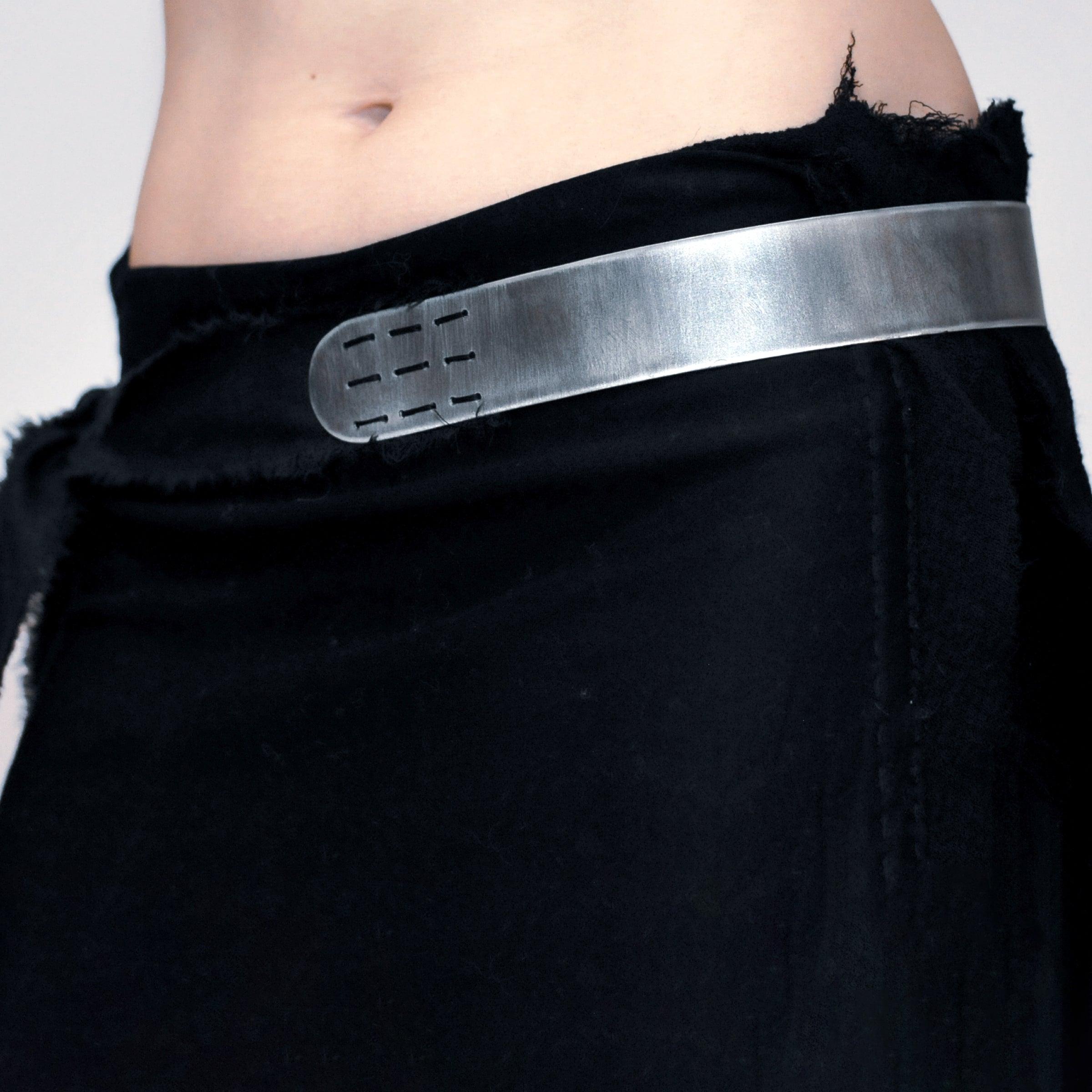 하프 메탈 리넨 넥타이