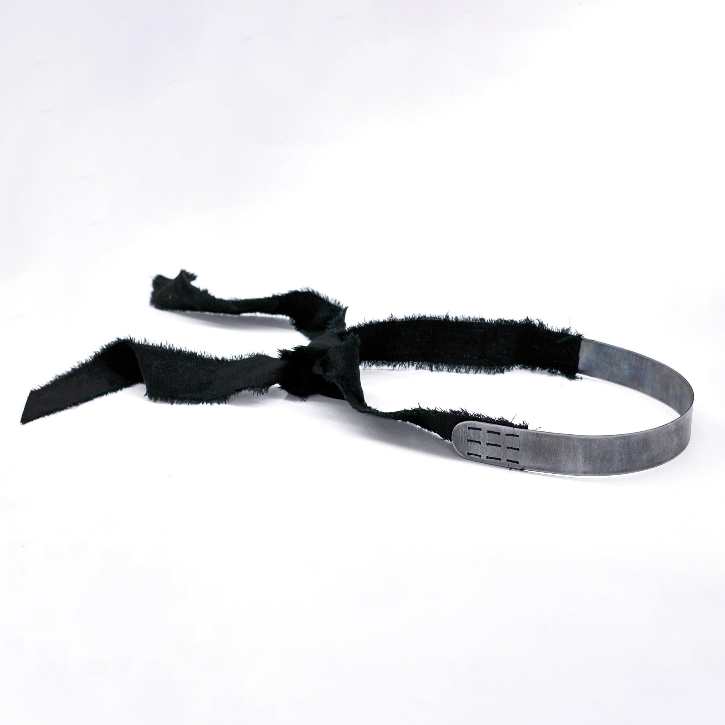 하프 메탈 리넨 넥타이