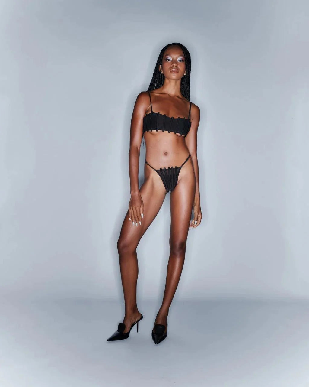 Corset Bikini Top in Black