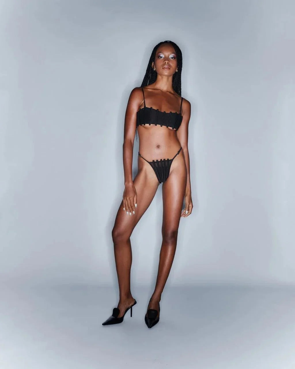 Corset Bikini Top in Black