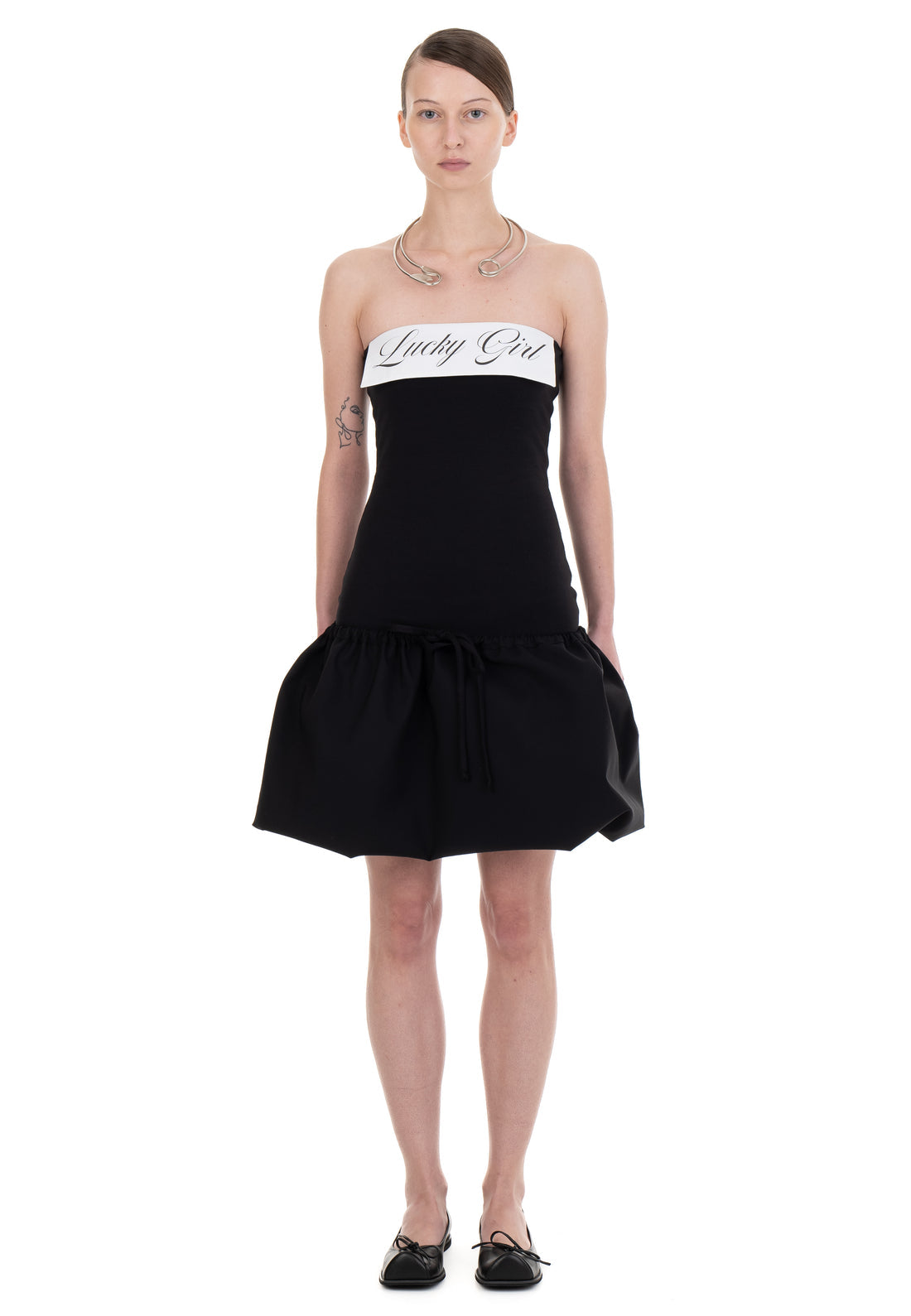 Lucky Girl Tube Dress in Black