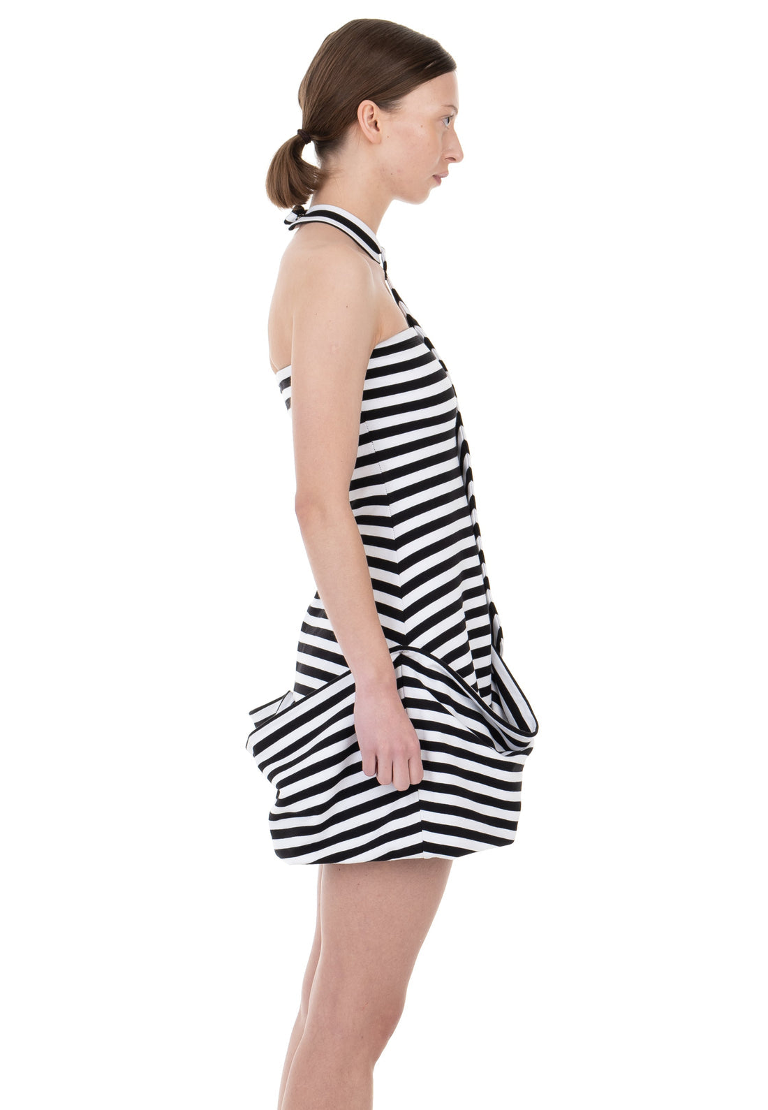 Necktie Draped Dress