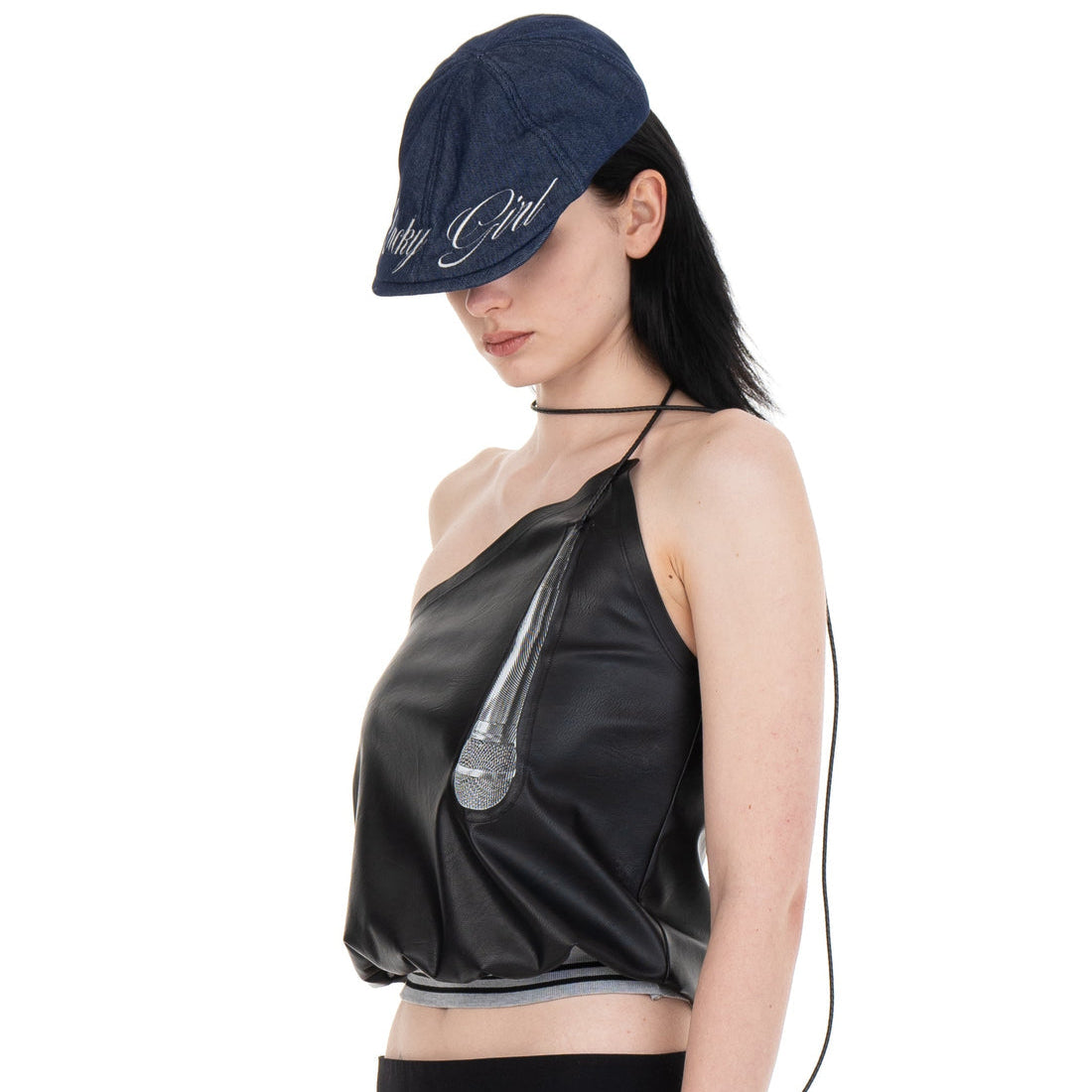 마이크 가죽 탑