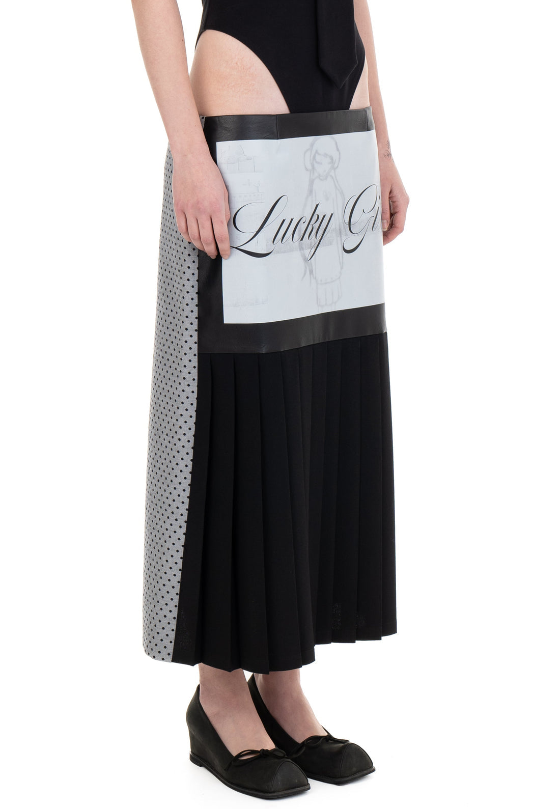 Lucky Girl Pleated Long Skirt