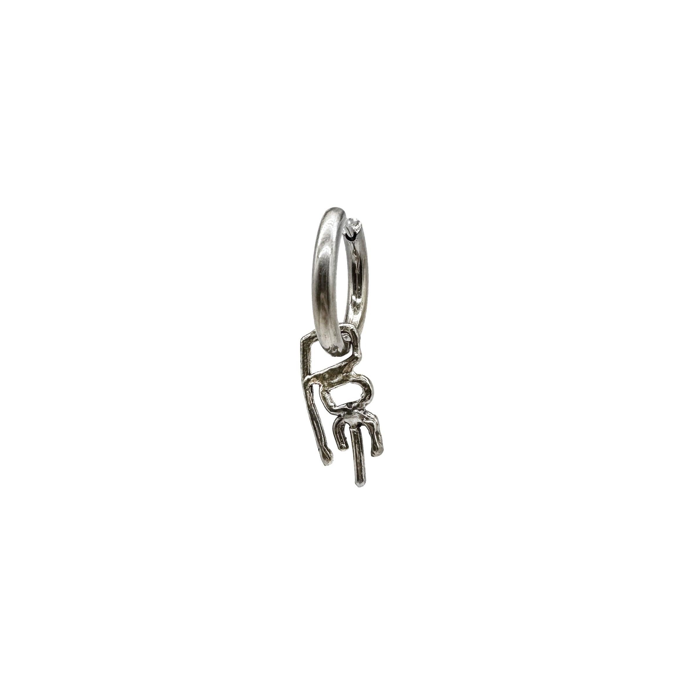 Fuck Hoop Single Earring in Brass
