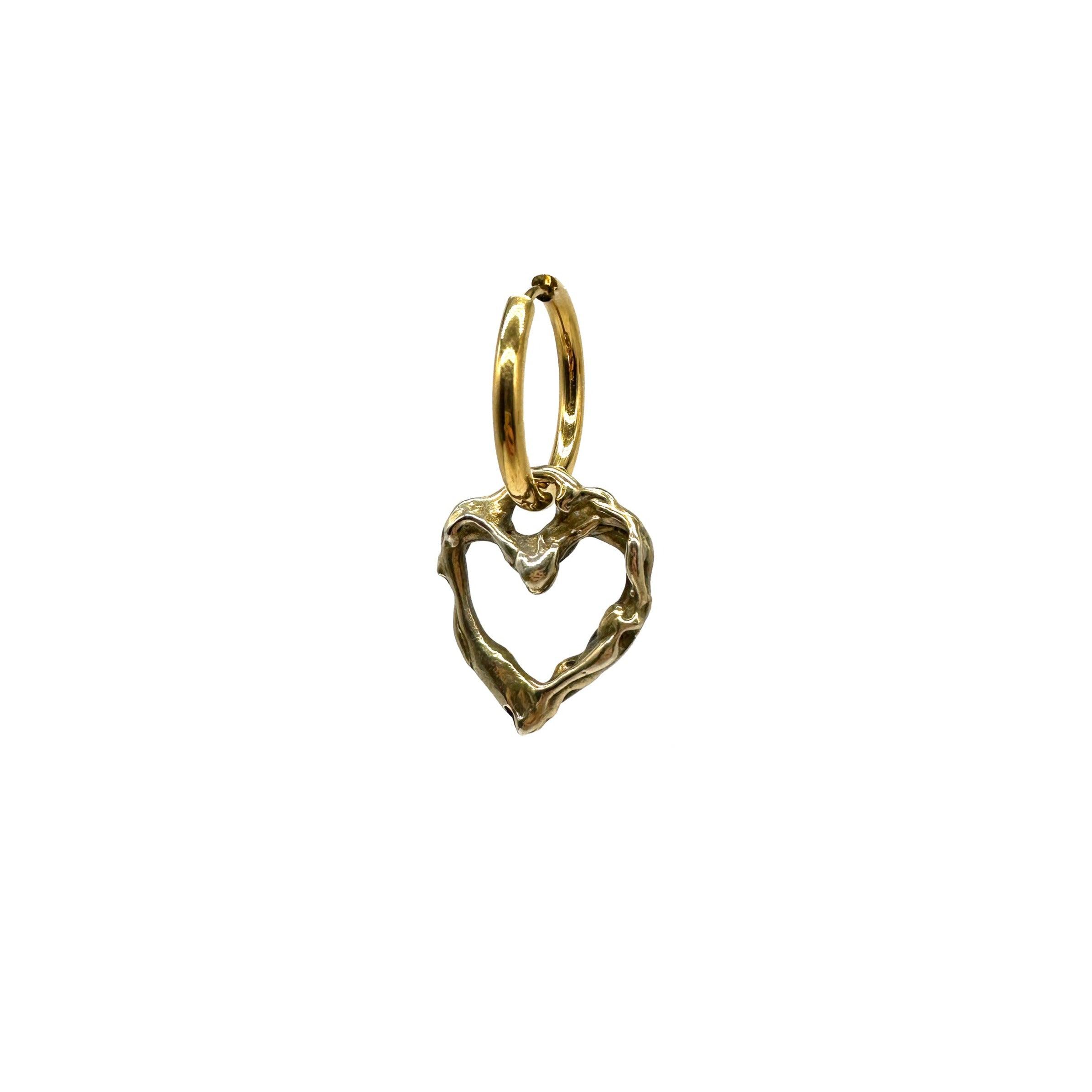 Melt My Heart Single Earring in Brass