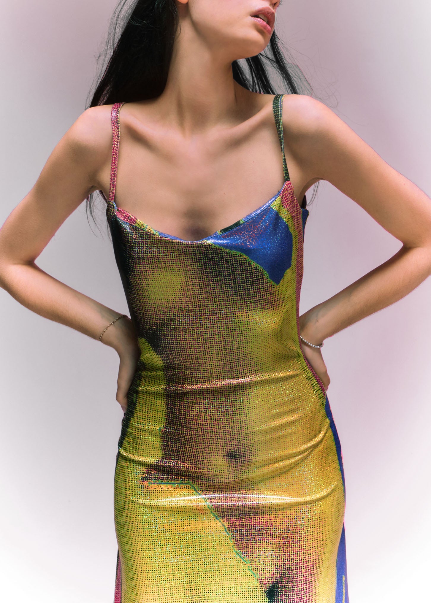 Holographic Mini Body Dress
