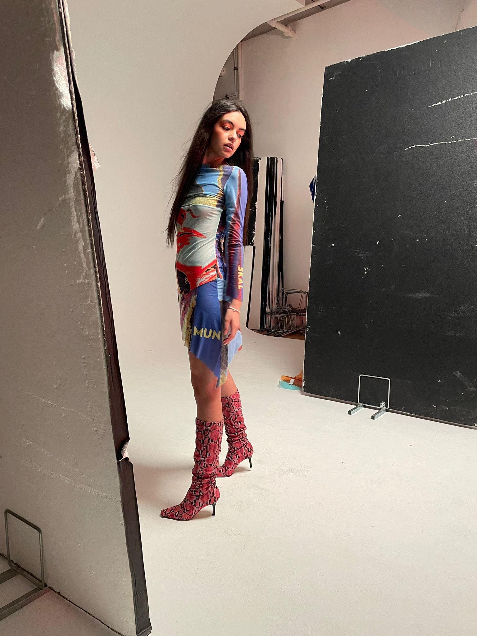 Blue Manifest Jersey Dress