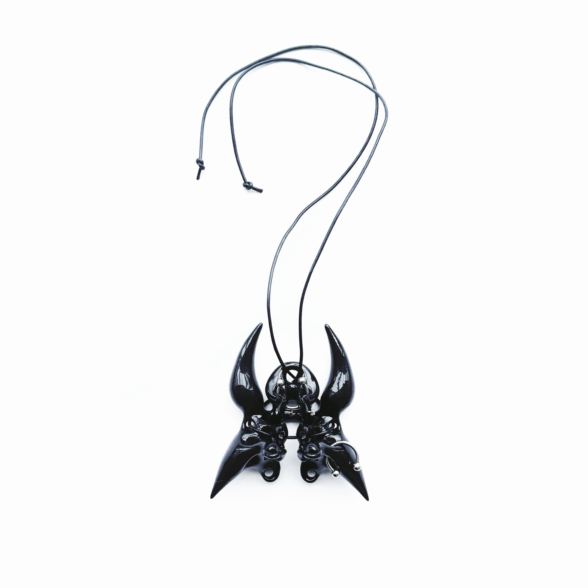Black Piercing Cone Necklace